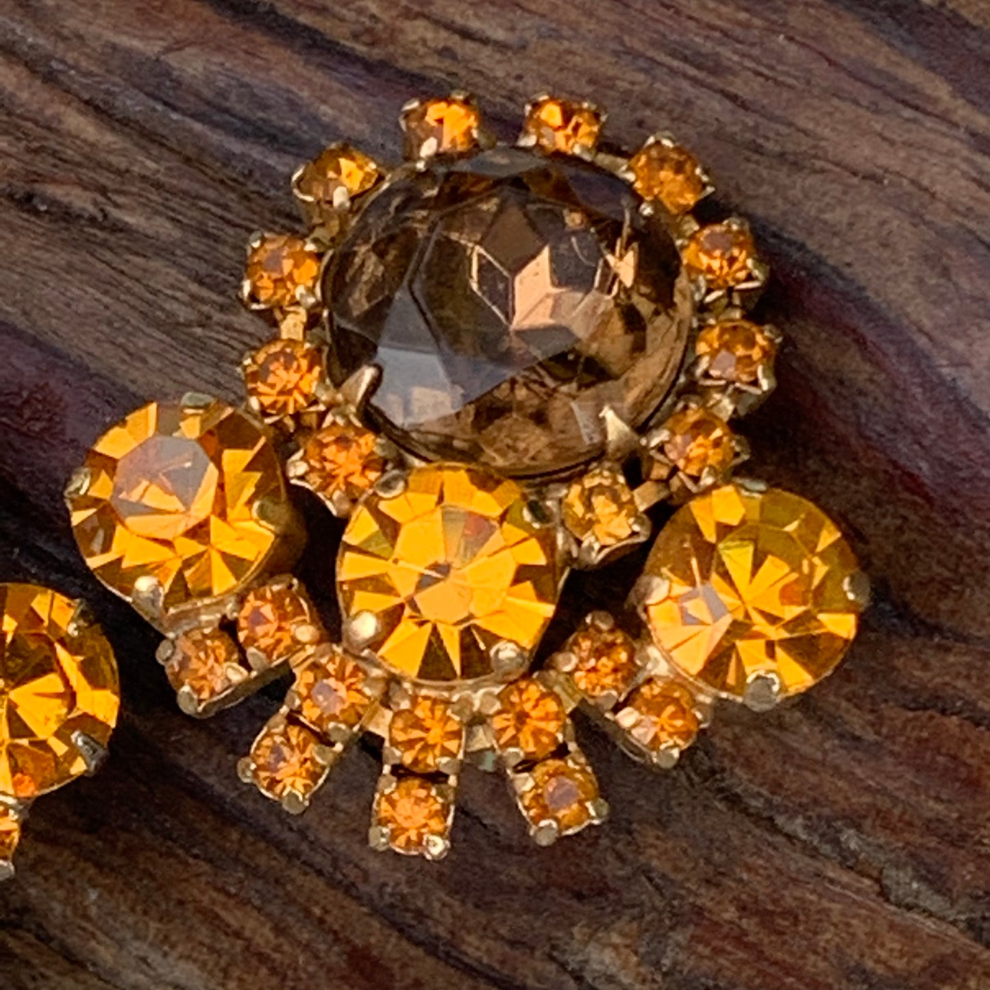 Sparkling Modern Looking Floral Rhinestone Earrings