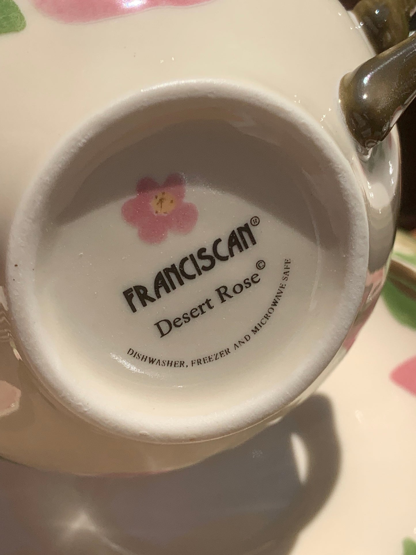 Franciscan Desert Rose Tea Cup , Cereal and Fruit Bowls, Sugar & Creamer