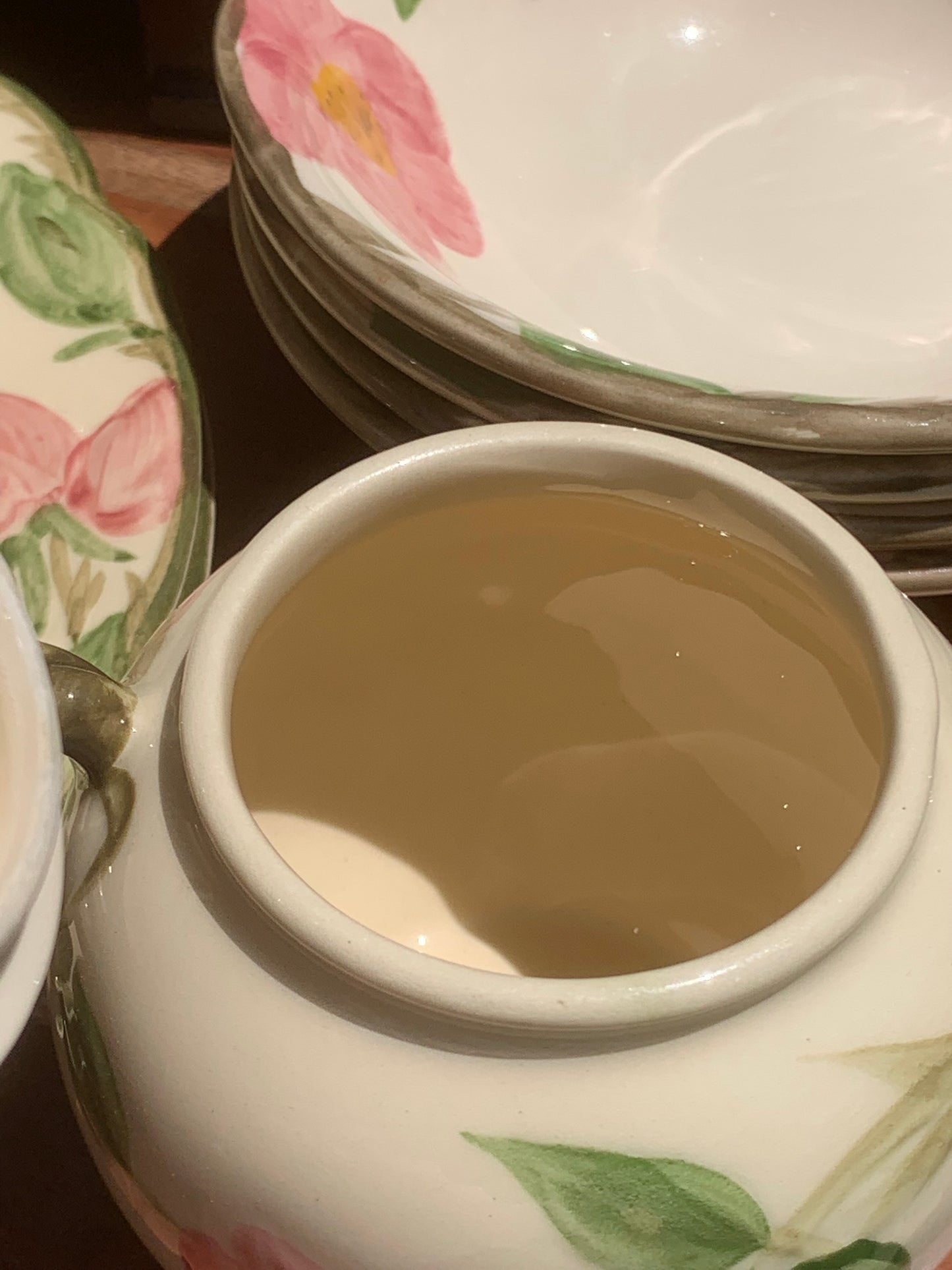 Franciscan Desert Rose Tea Cup , Cereal and Fruit Bowls, Sugar & Creamer