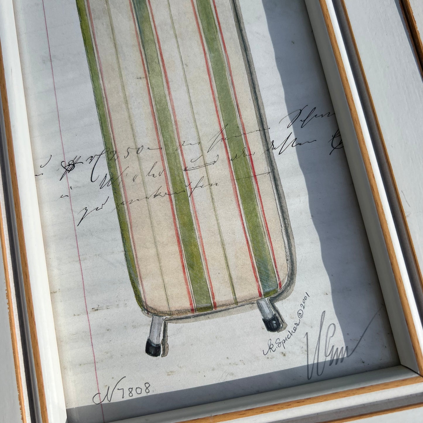 4 Piece Collection Spicher & Co Laundry Framed Watercolor Prints under Glass
