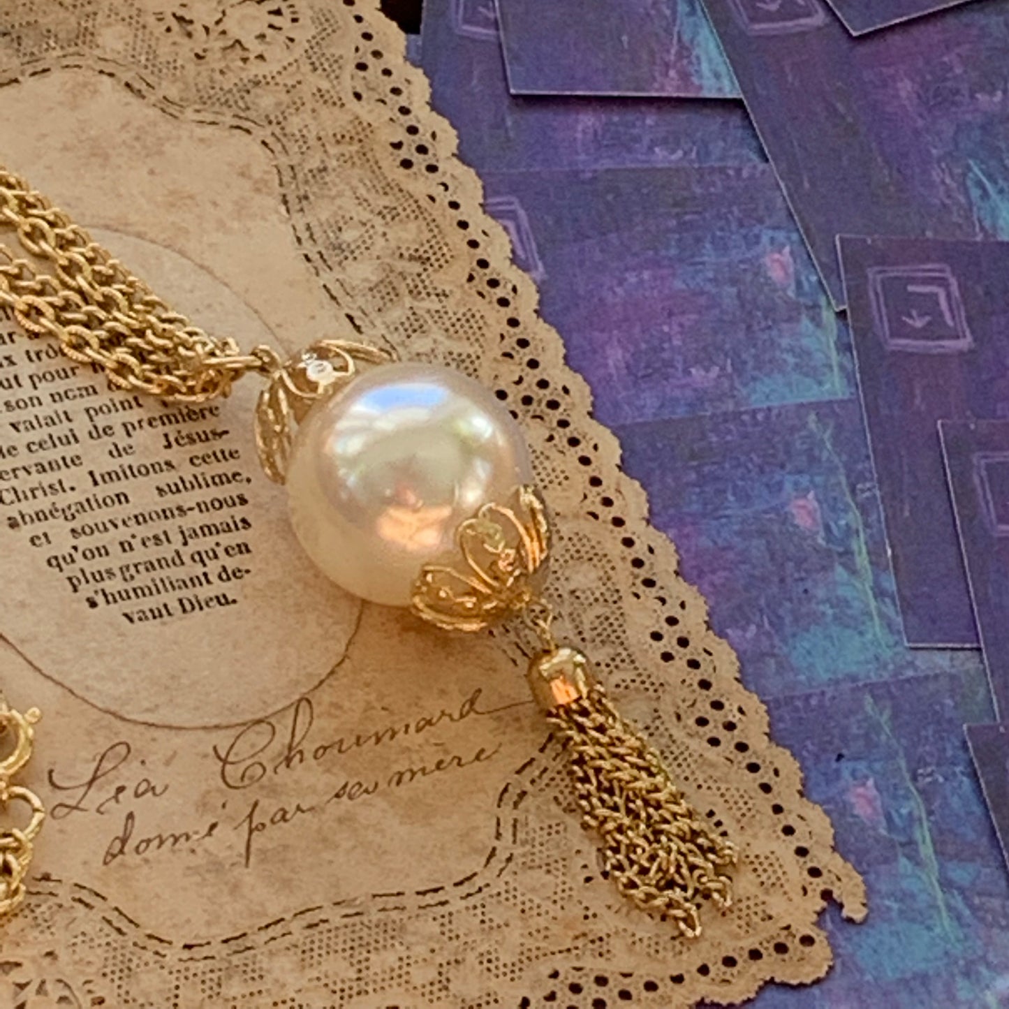 Vintage Faux Pearl Double Strand Necklace - Lady Slippers