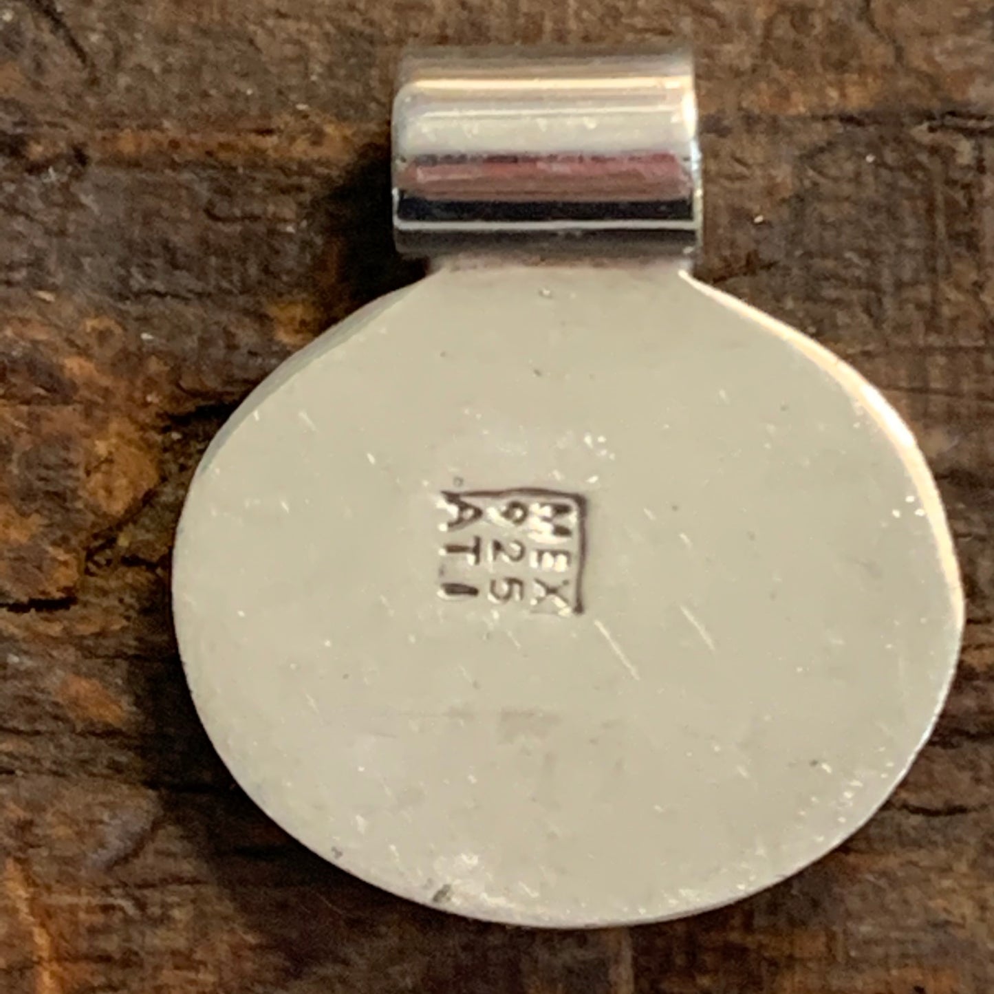 Vintage Mexican Sterling Silver Blue Quartz Pendant