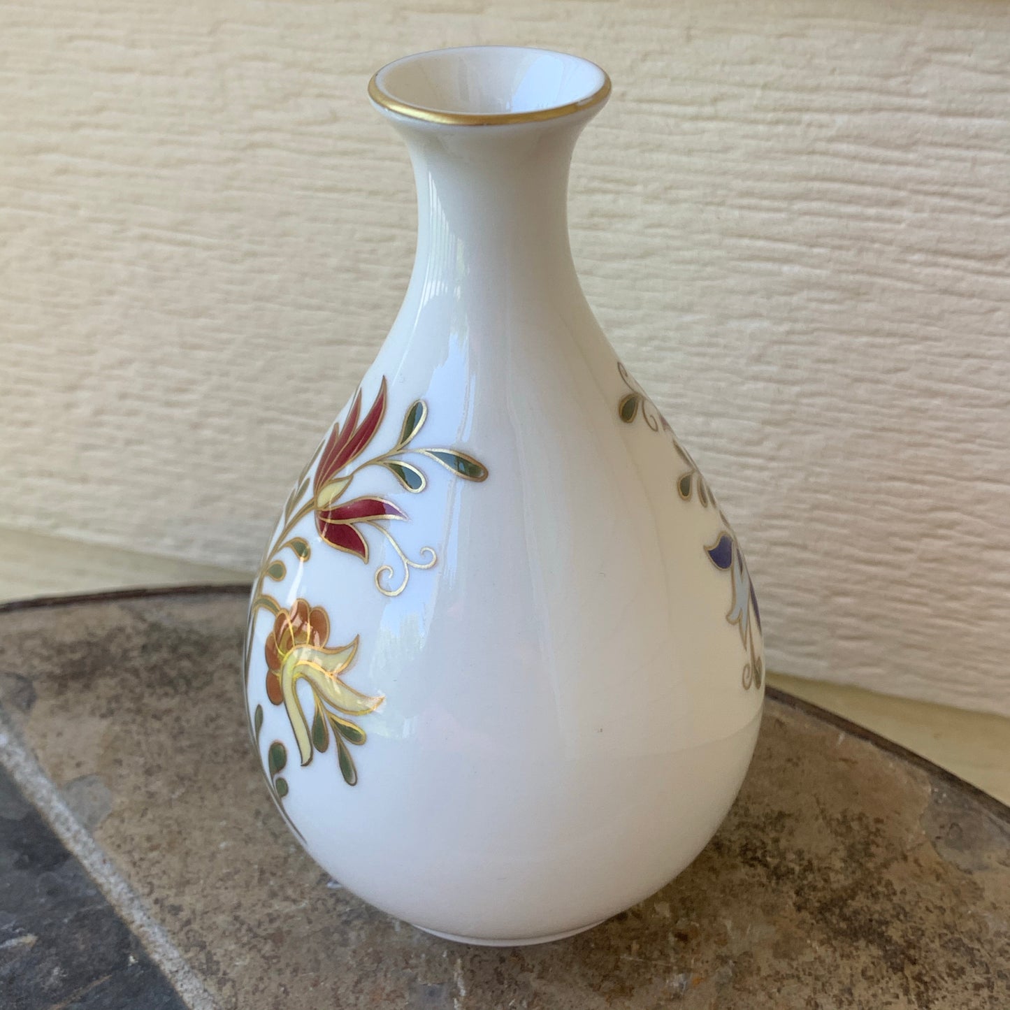Vintage Zsolvay Hungary Porcelain Magyari Mani Vase Hand Painted Details