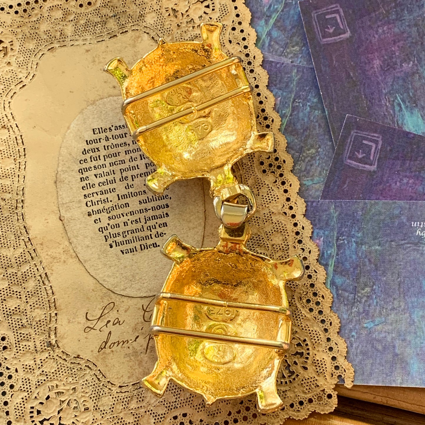 Vintage Mimi Di Ni Tortoise Belt Buckle - Lady Slippers