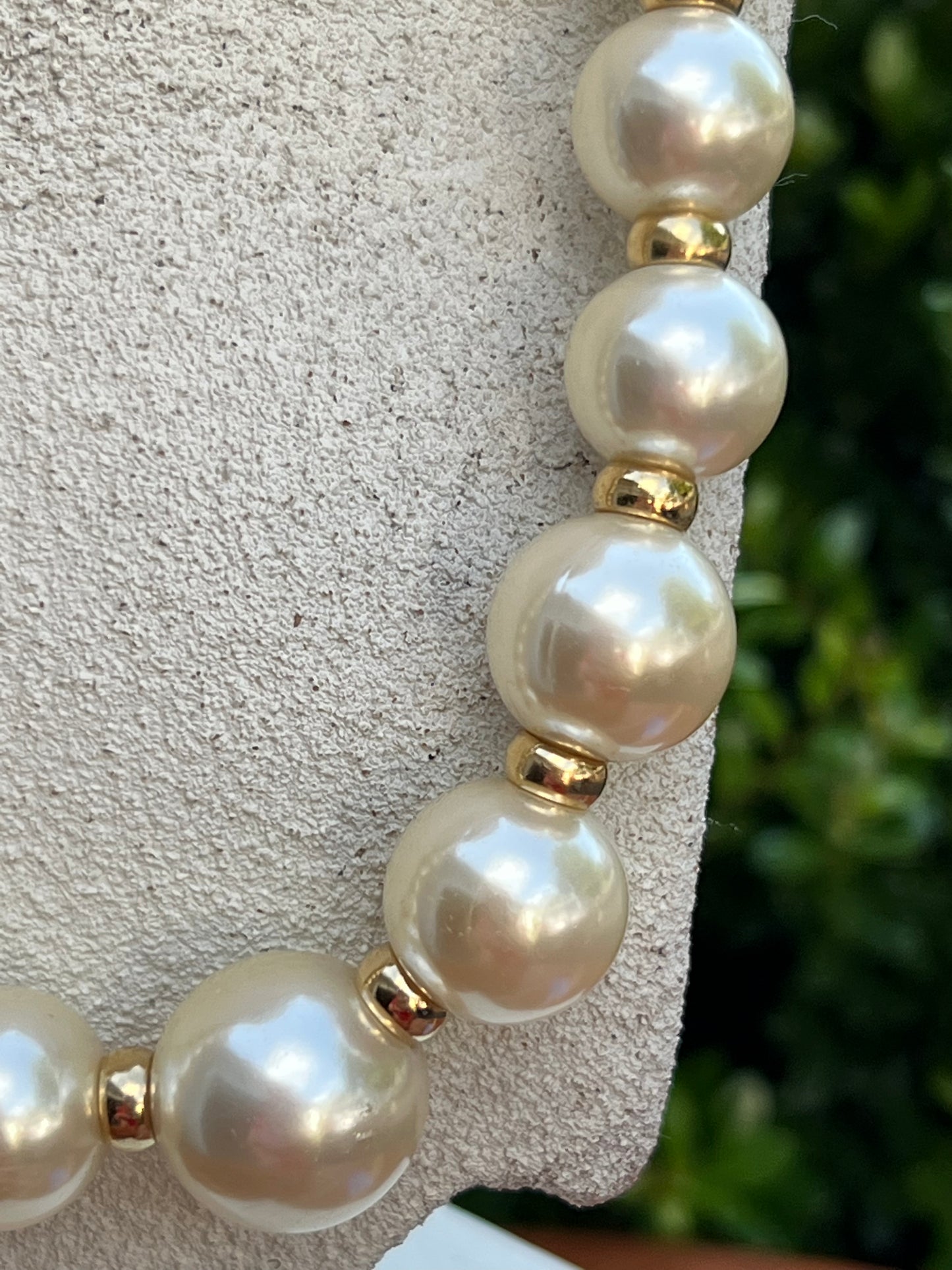 Vintage Napier Long Faux Pearl Necklace