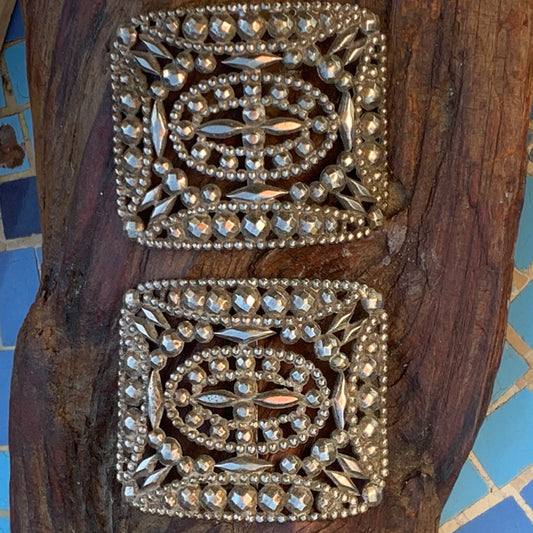 Two Victorian Cut Steel Sash Buckles