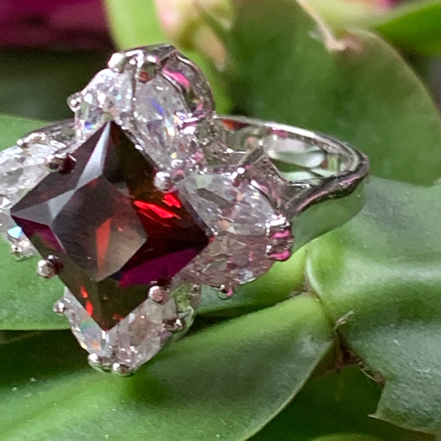 Sterling Silver & Cubic Zirconia Ring - Lady Slippers