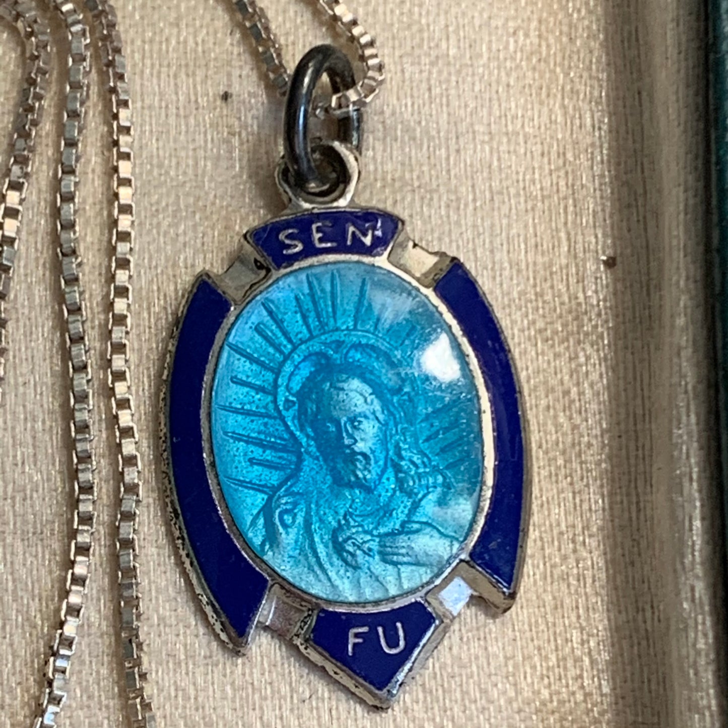 Creed Sterling Silver Jesus & His Sacred Heart Pendant Necklace
