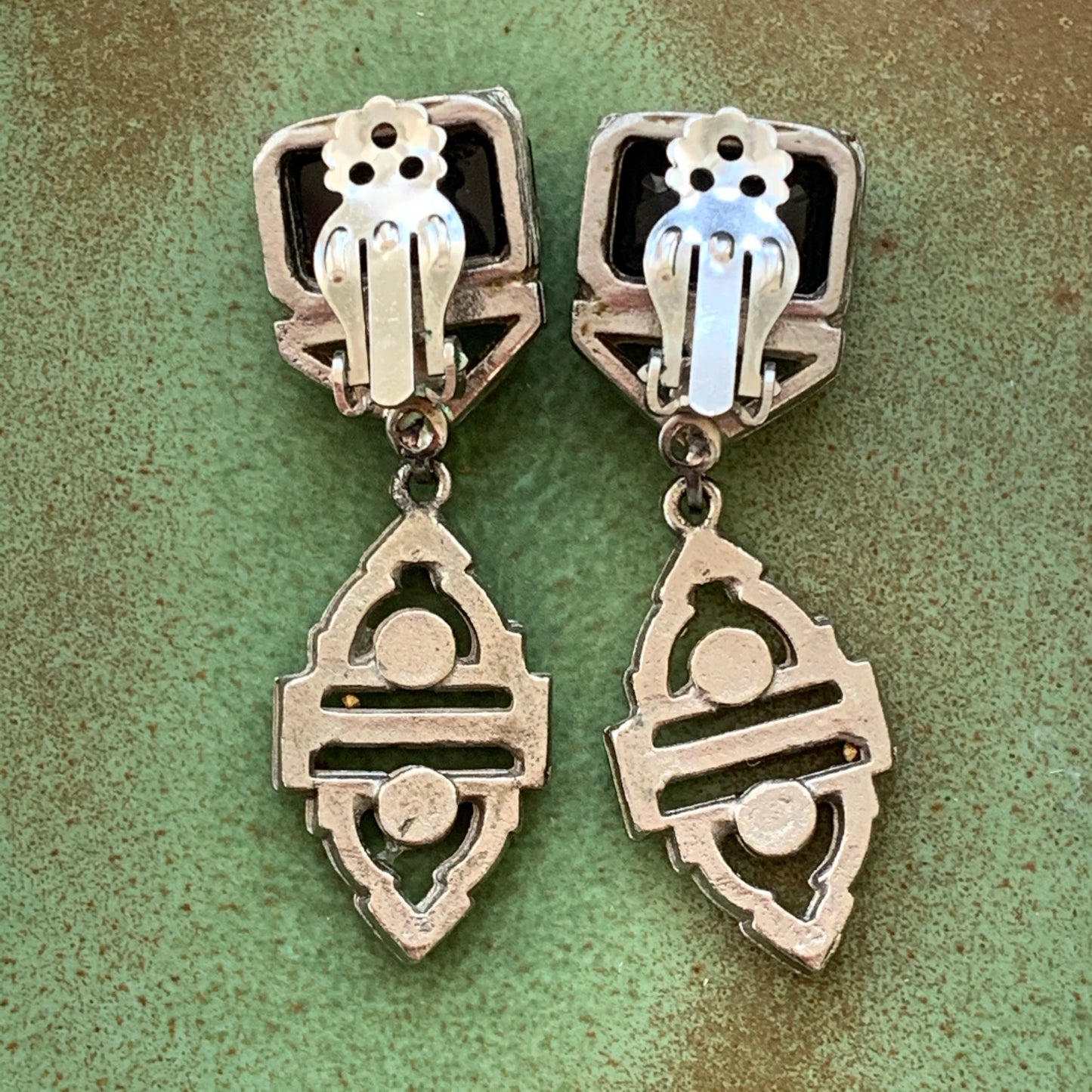 Art Deco Rhinestone Earrings - Lady Slippers