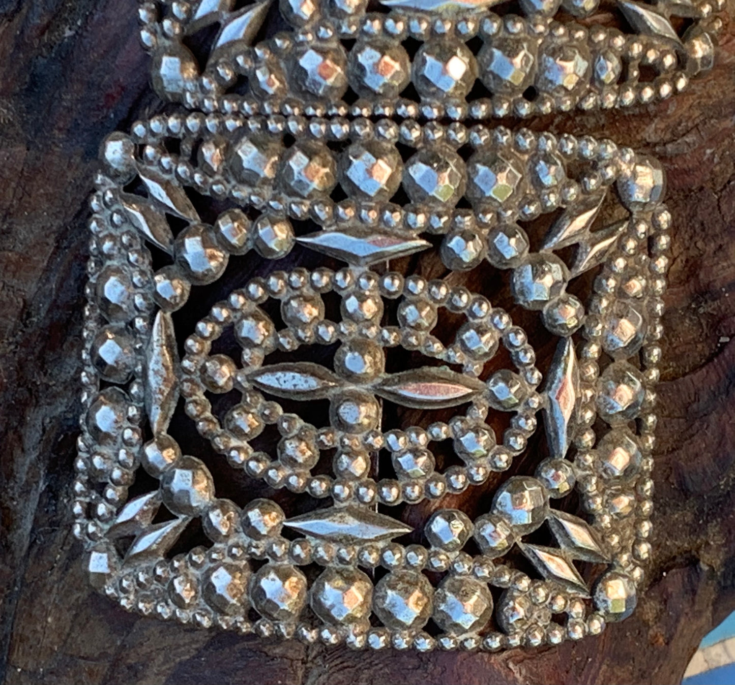 Two Victorian Cut Steel Sash Buckles
