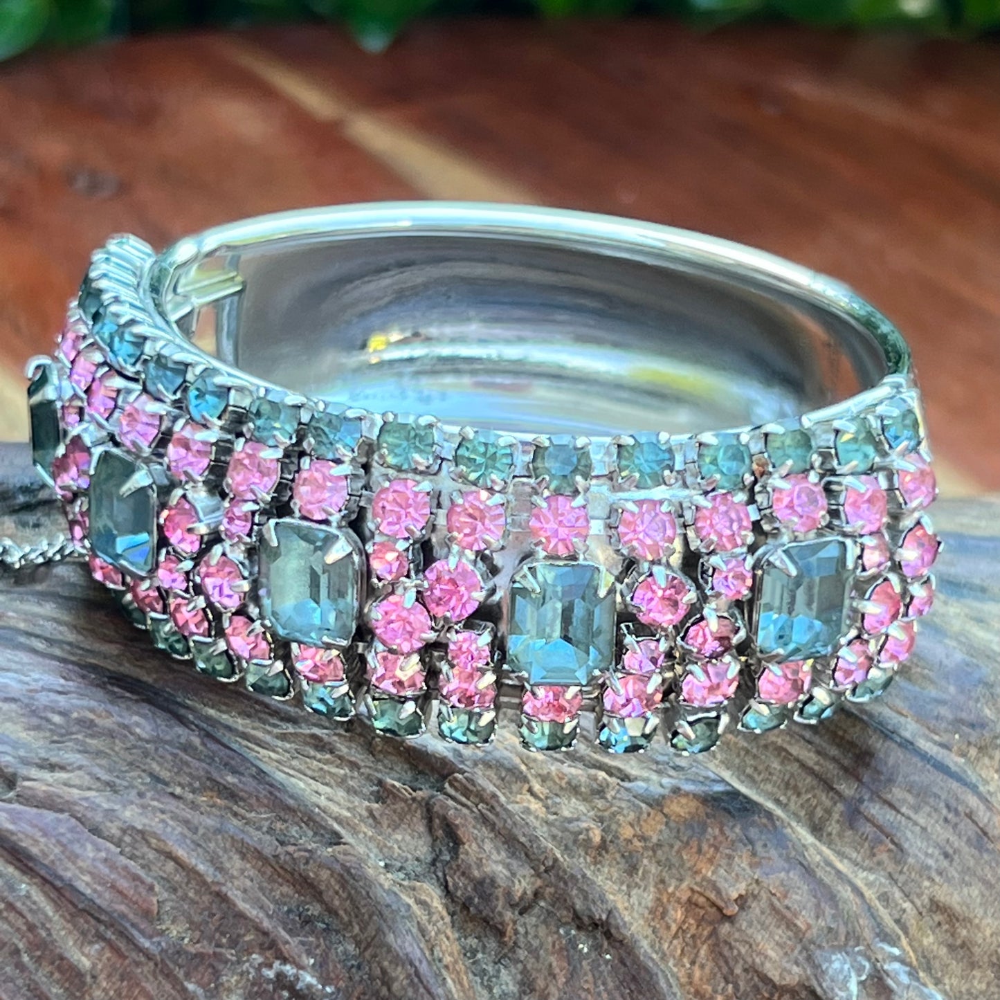 Vintage By Gale Rhinestone Cuff Bracelet