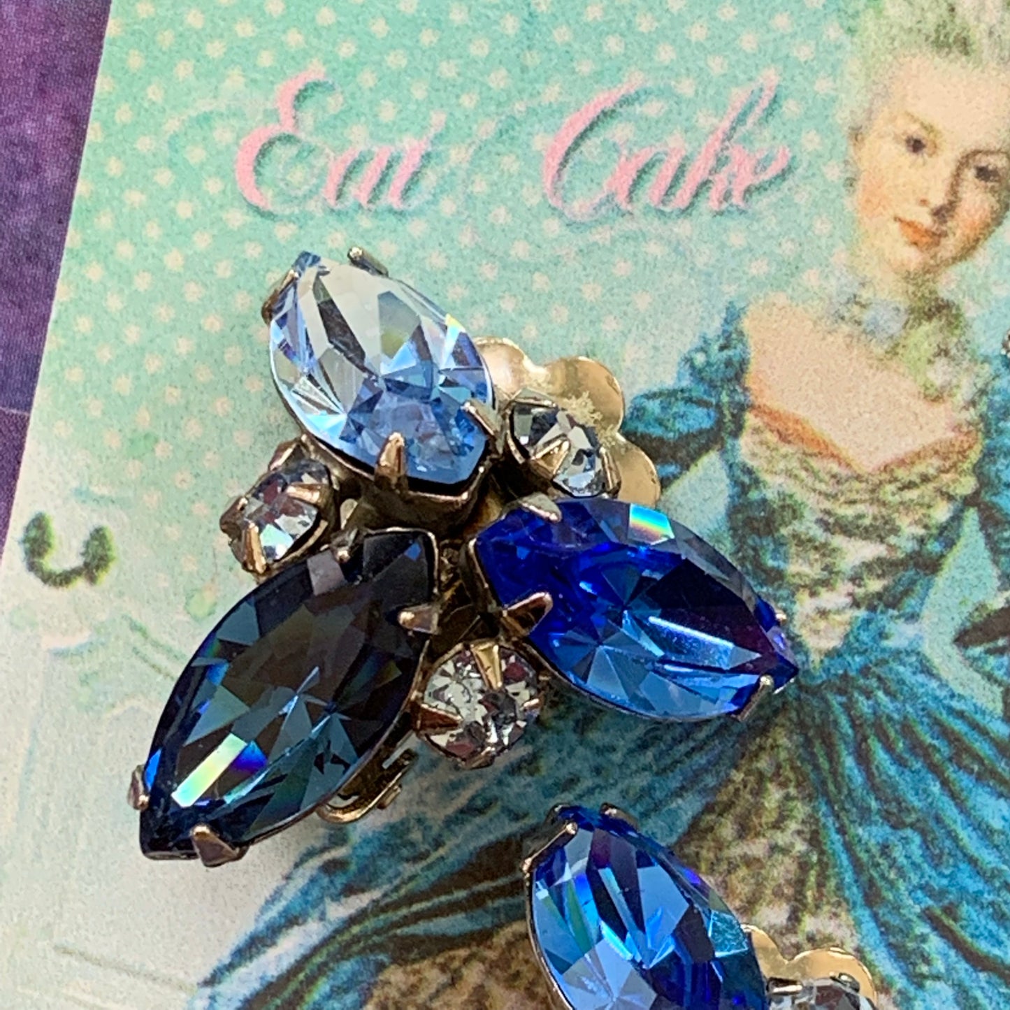 Vintage Vogue Rhinestone Earrings - Lady Slippers