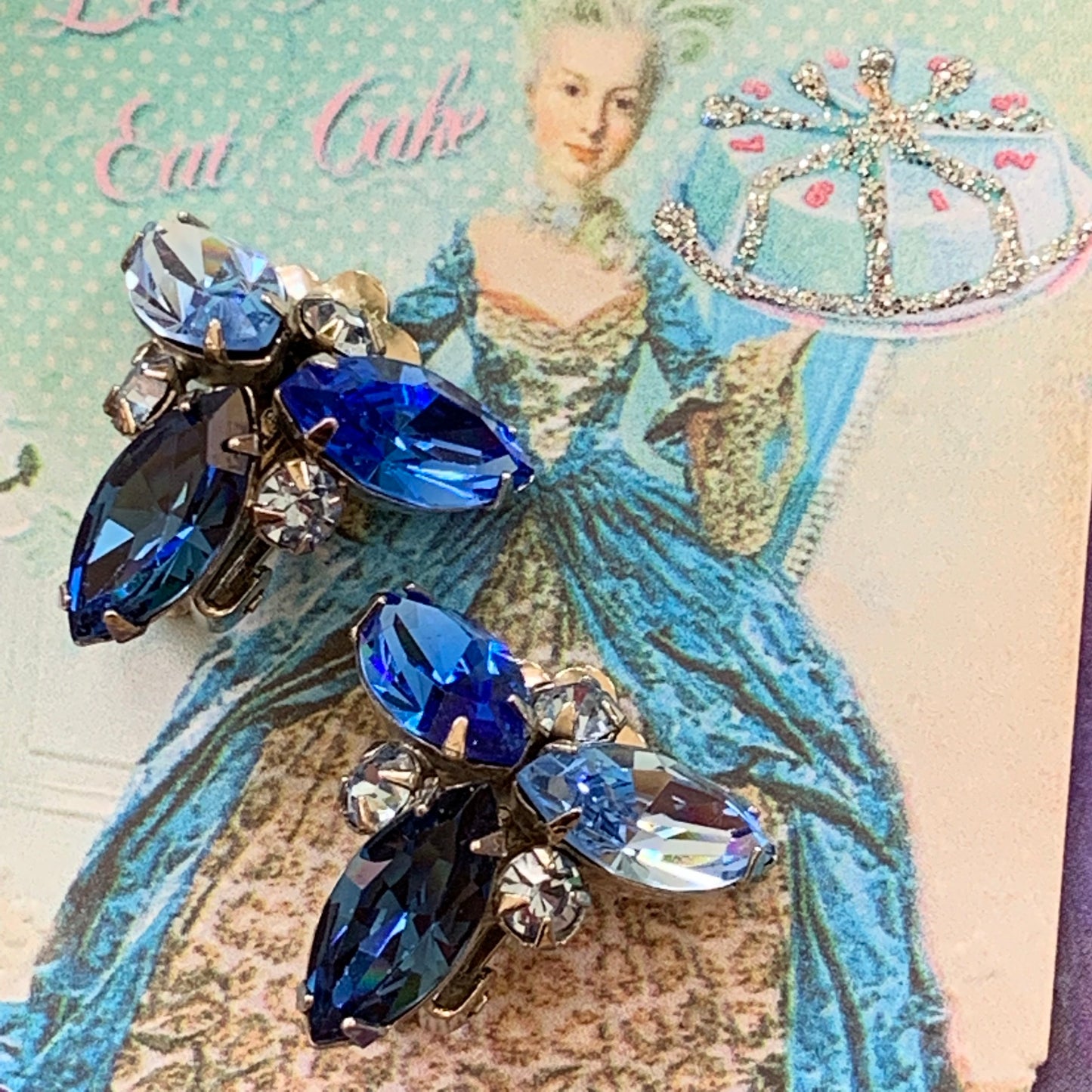 Vintage Vogue Rhinestone Earrings - Lady Slippers