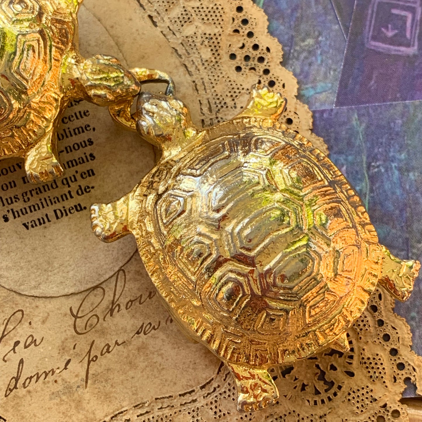 Vintage Mimi Di Ni Tortoise Belt Buckle - Lady Slippers