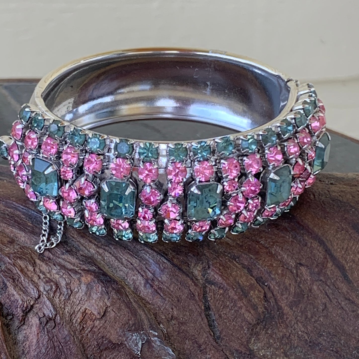 Vintage By Gale Rhinestone Cuff Bracelet