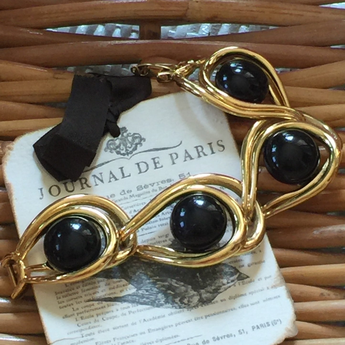 Vintage Givenchy Paris, NY Bracelet - Lady Slippers