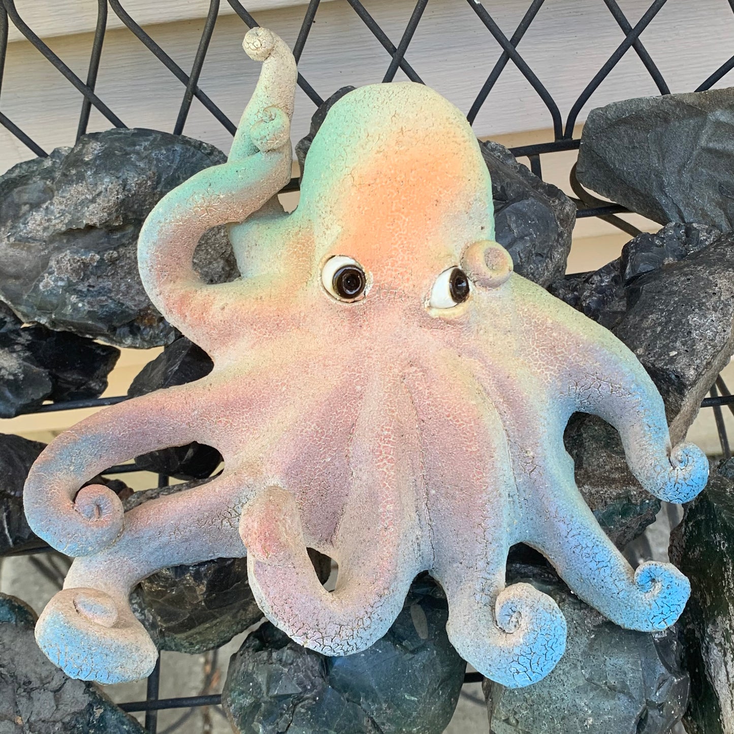 Original Alan & Rosemary Bennett Octopus Wall Sculpture