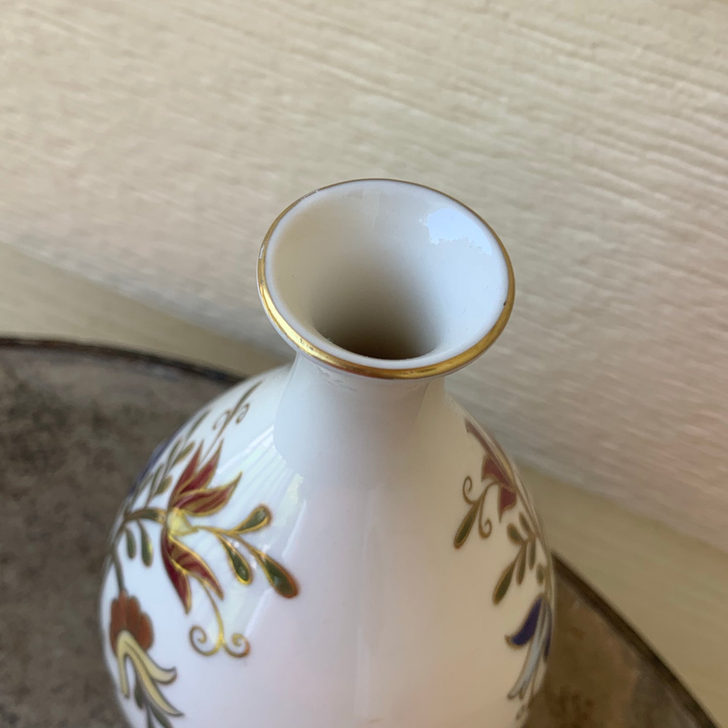 Vintage Zsolvay Hungary Porcelain Magyari Mani Vase Hand Painted Details