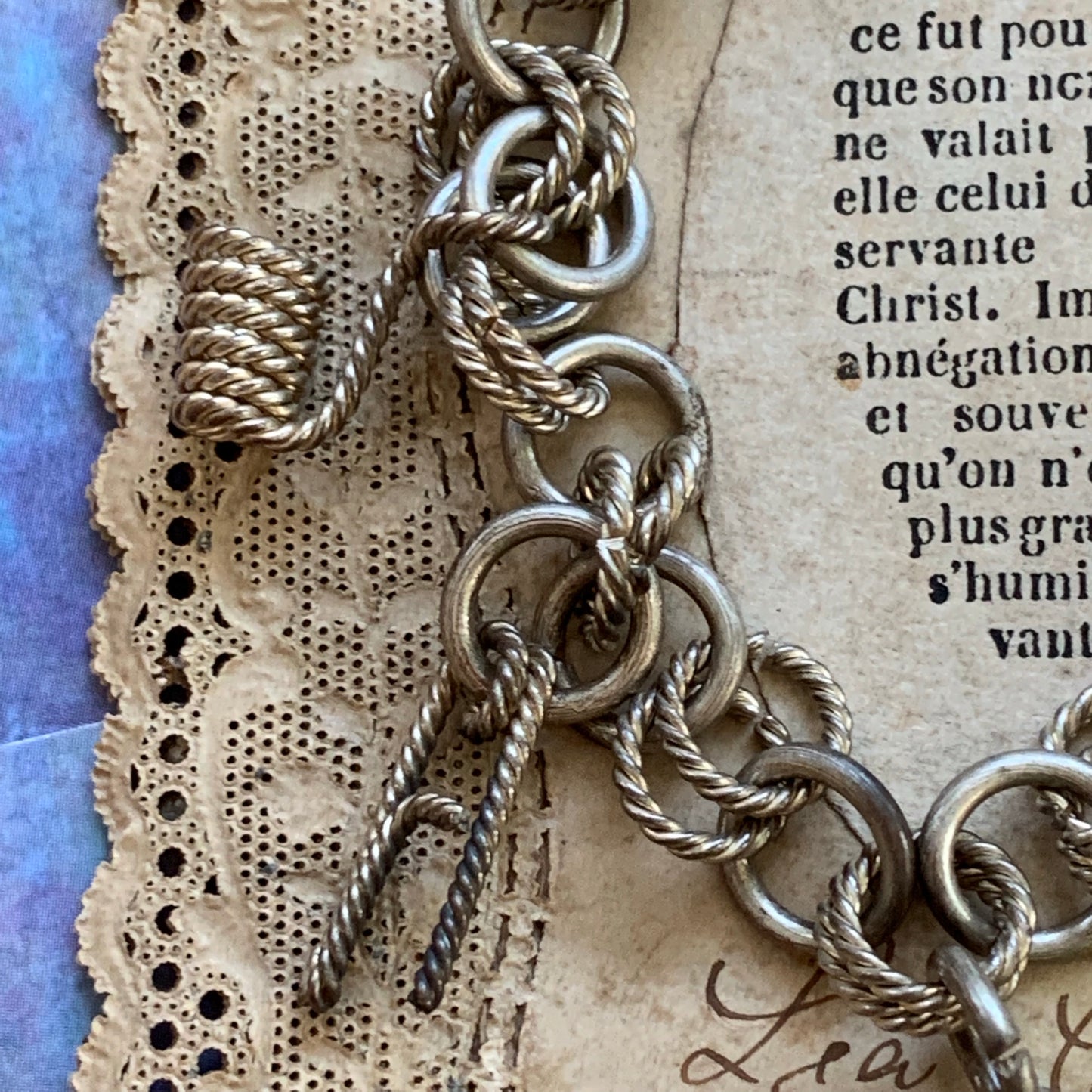 Vintage Sterling Silver Charm Bracelet - Lady Slippers