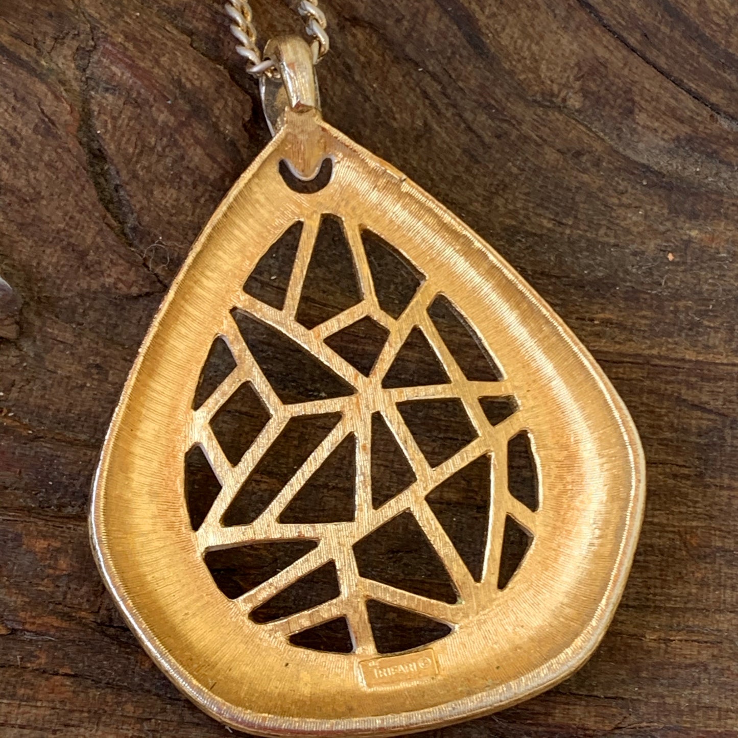 Vintage Trifari Modern Looking Pendant Necklace