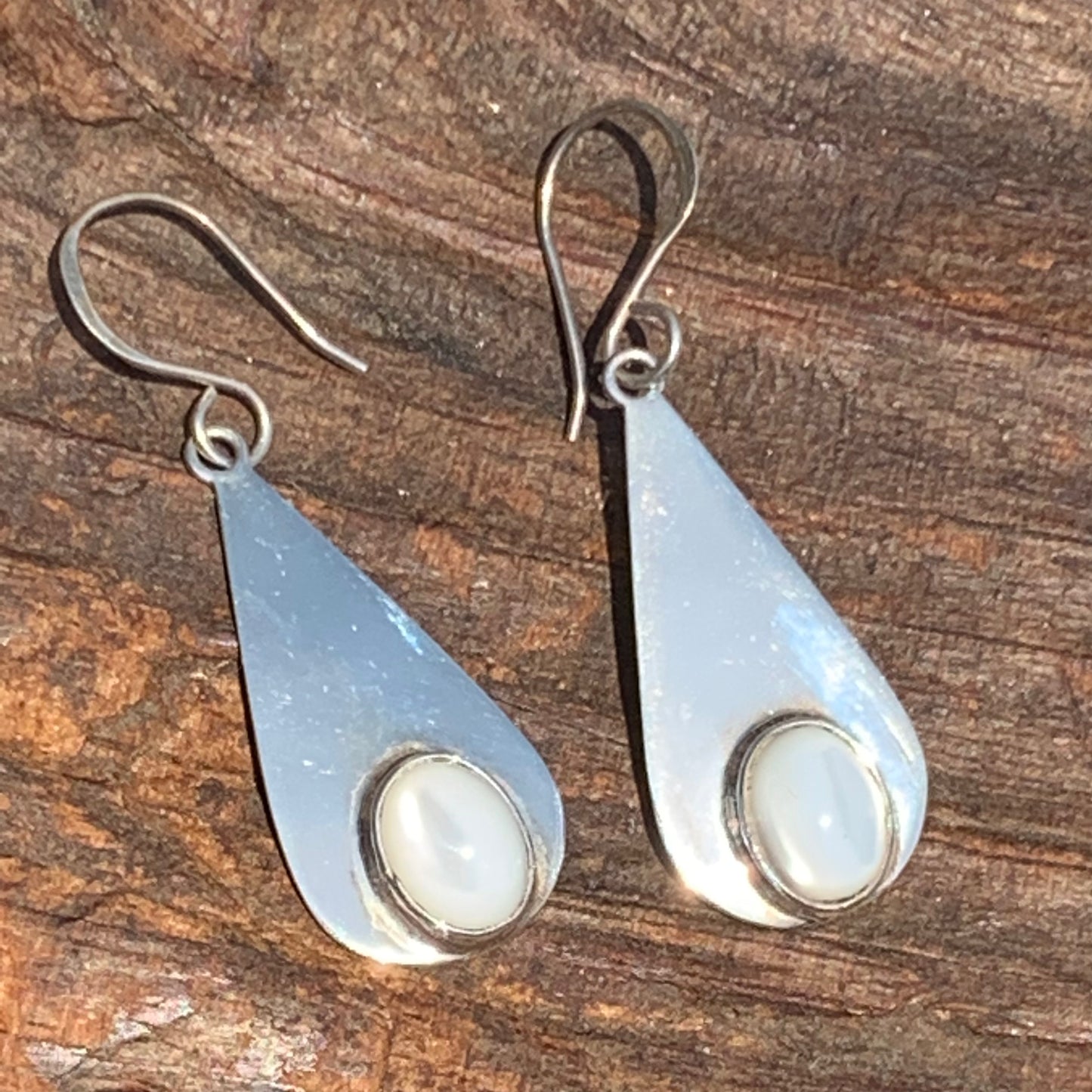 Krystyna's Silver Moonstone Tear Drop Sterling Silver Earrings