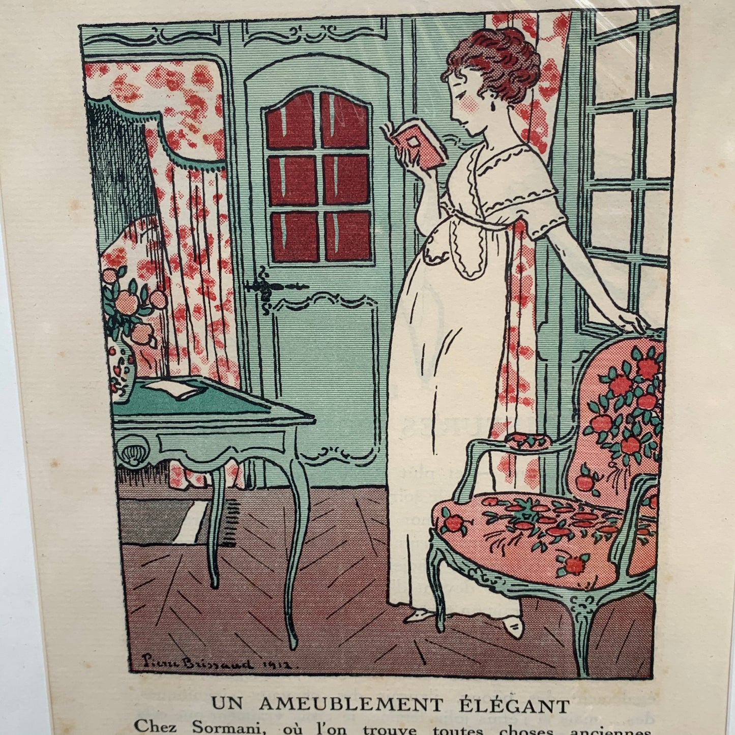 Antique La Gazette du Bon Ton Fashion Print Paris