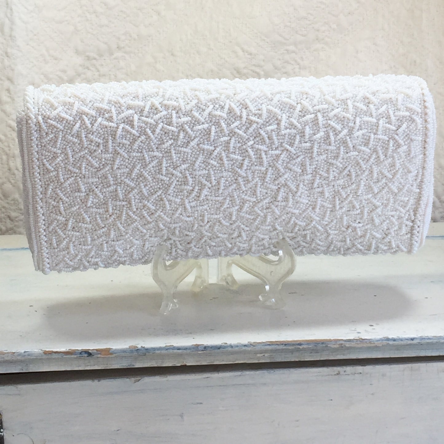 Vintage Hand Beaded Bridal Clutch Purse by Josef - Lady Slippers