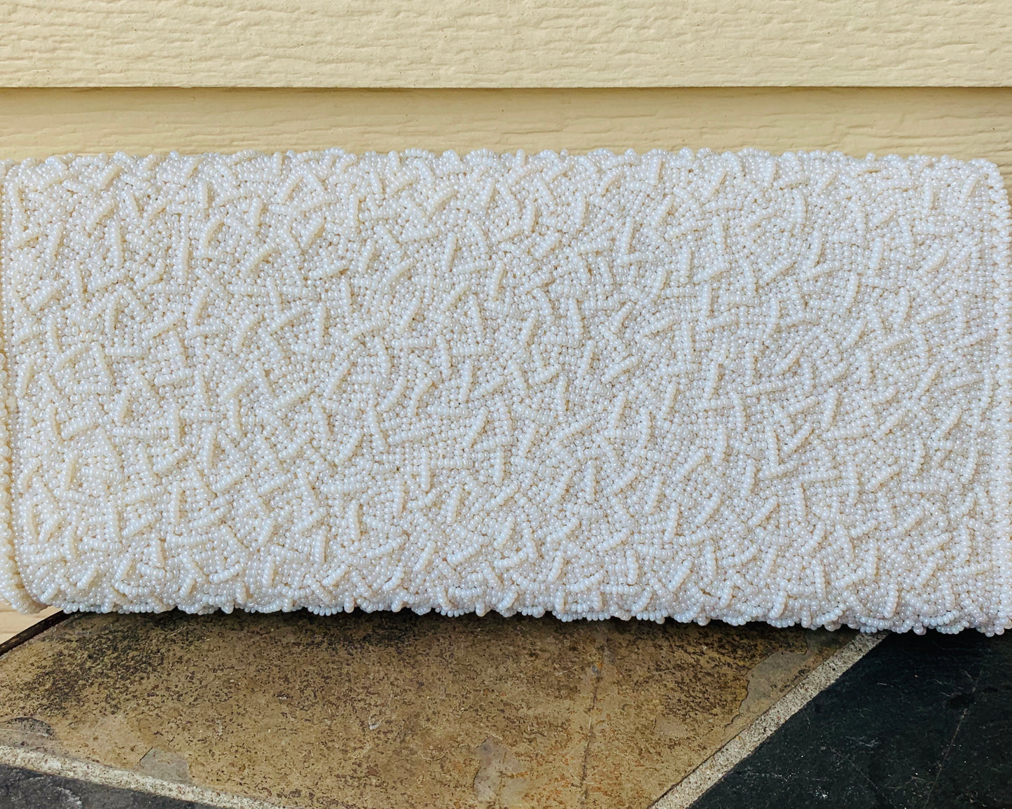Vintage Hand Beaded Bridal Clutch Purse by Josef