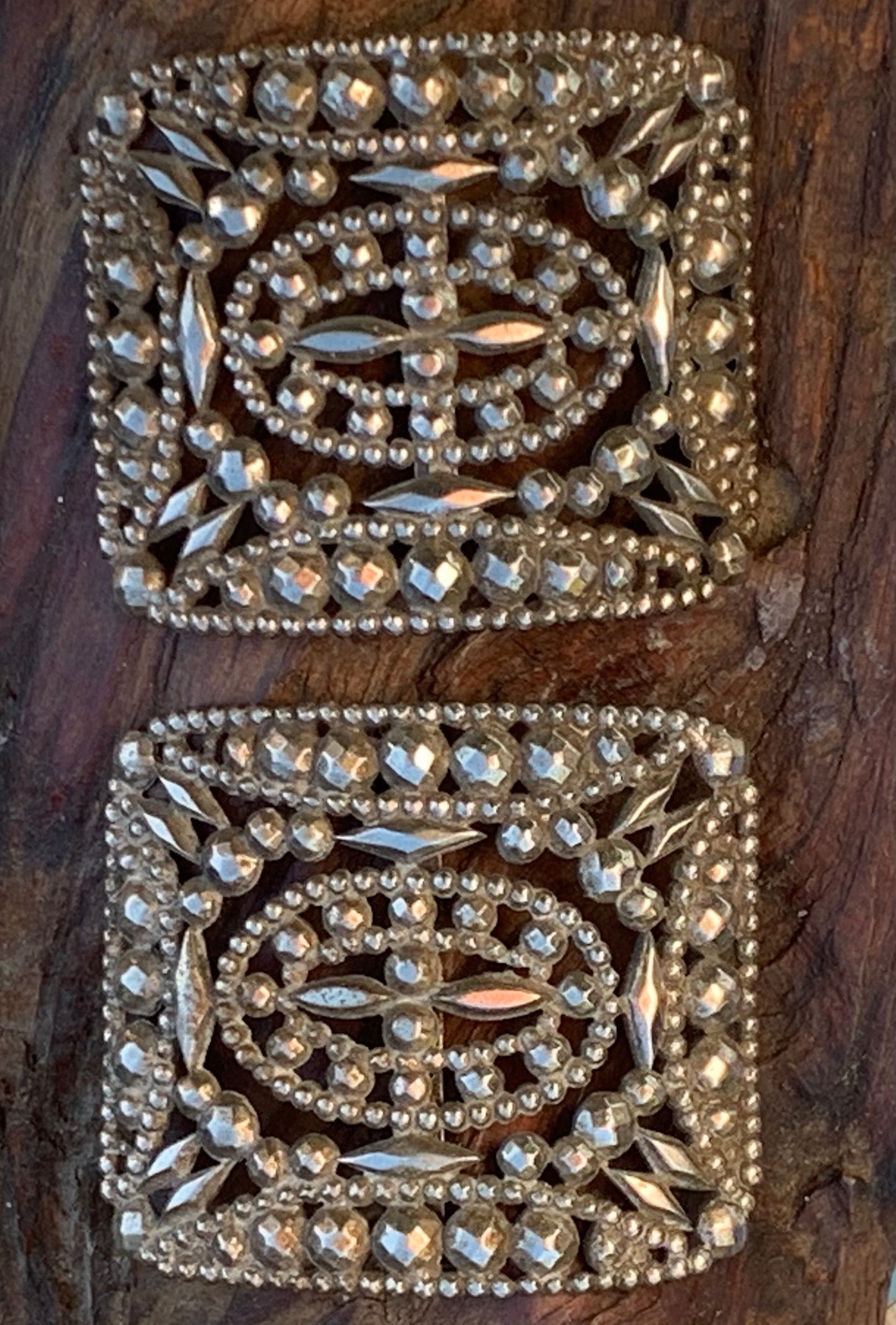 Two Victorian Cut Steel Sash Buckles