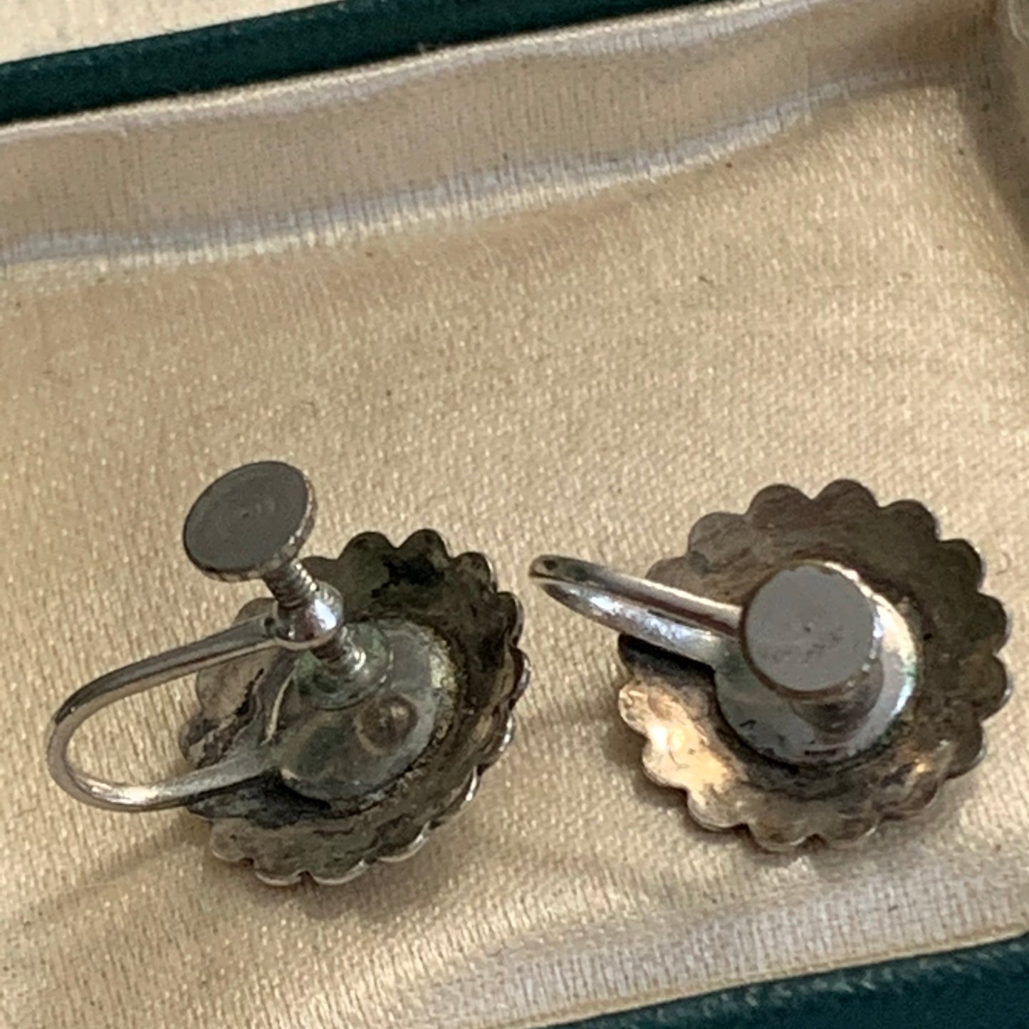 Vintage Southwestern Sterling Silver Turquoise Earrings