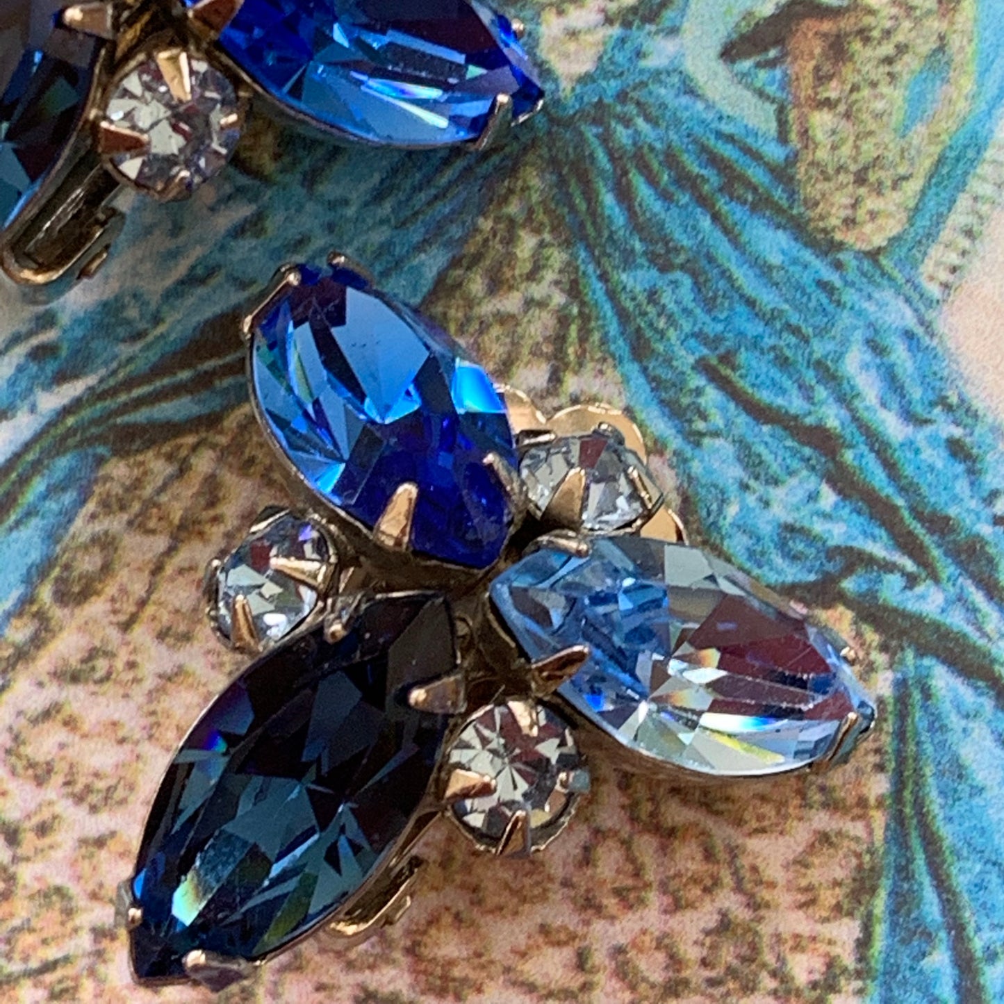 Vintage Vogue Rhinestone Earrings - Lady Slippers