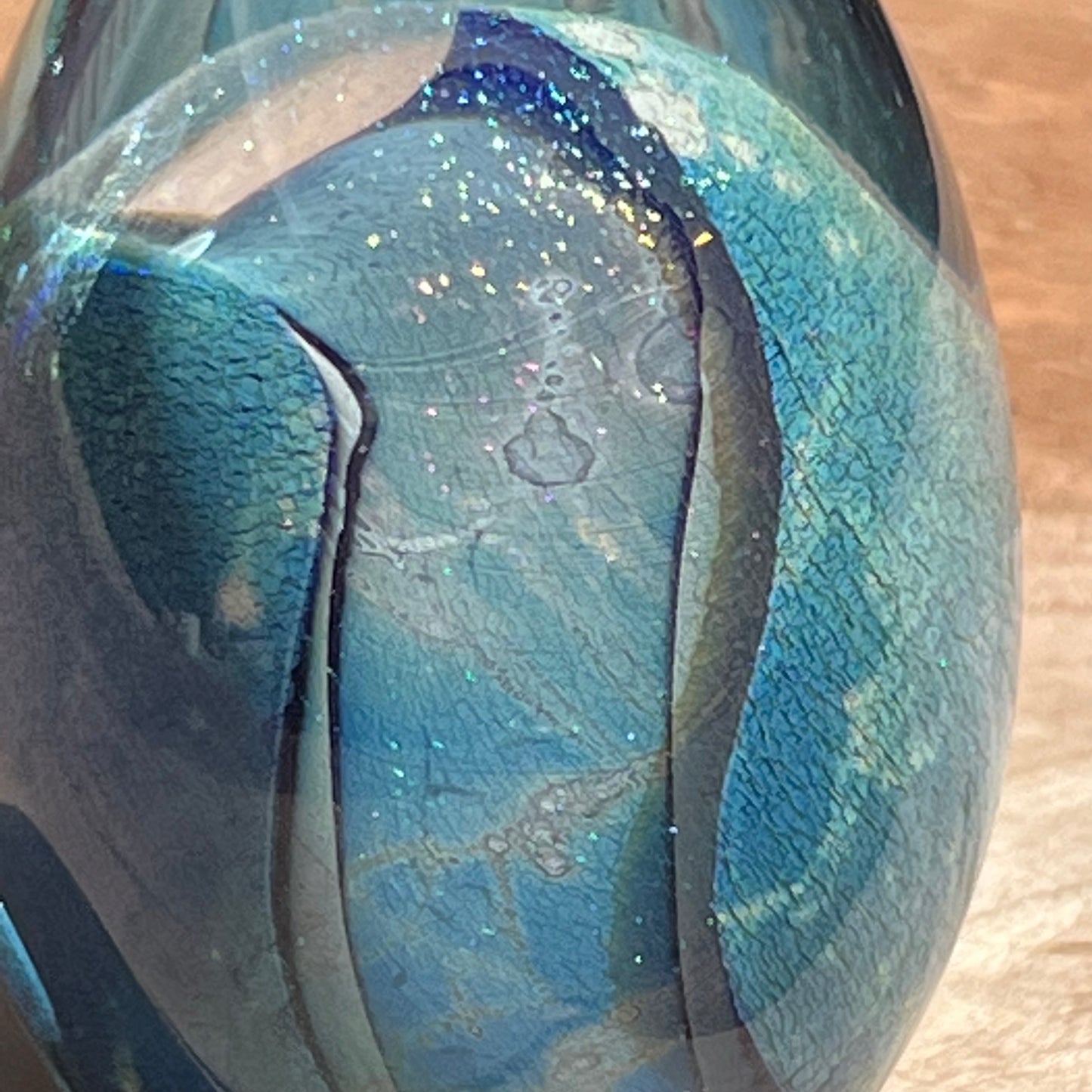 Vintage 1989 Robert Eickholt Modern Earth Glass Paperweight