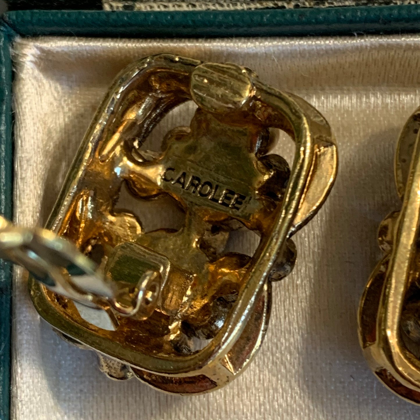 Vintage Carolee Rhinestone & Pearl Earrings