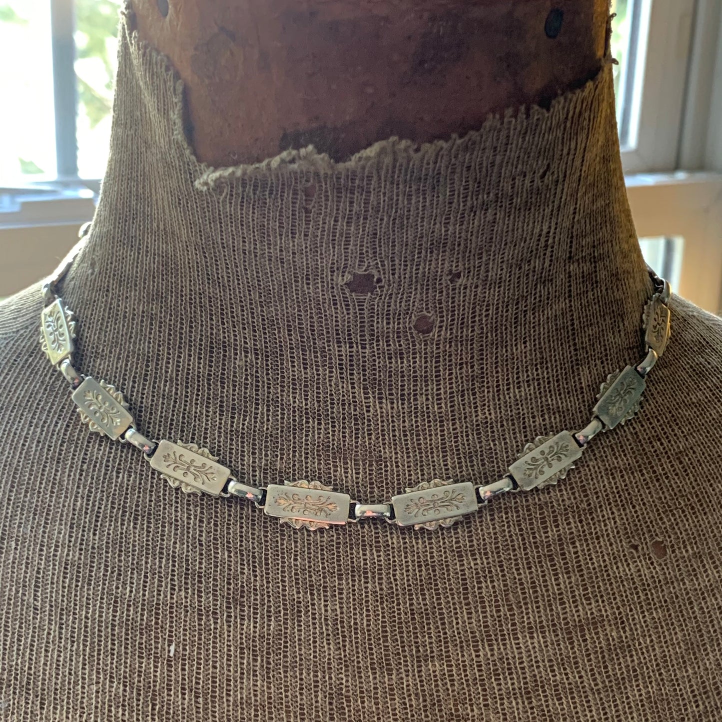 Vintage Marino Silver Tone Metal Necklace