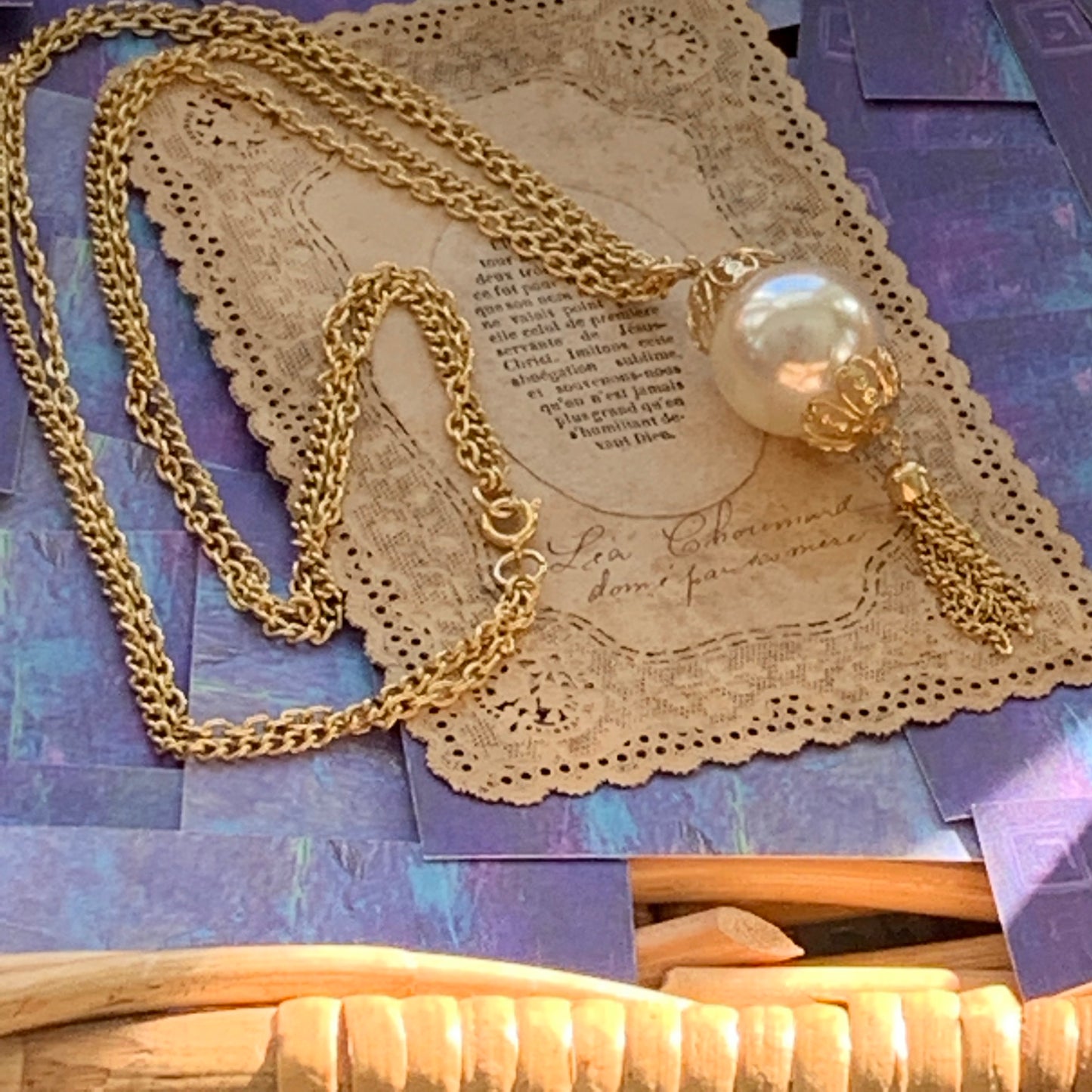Vintage Faux Pearl Double Strand Necklace - Lady Slippers