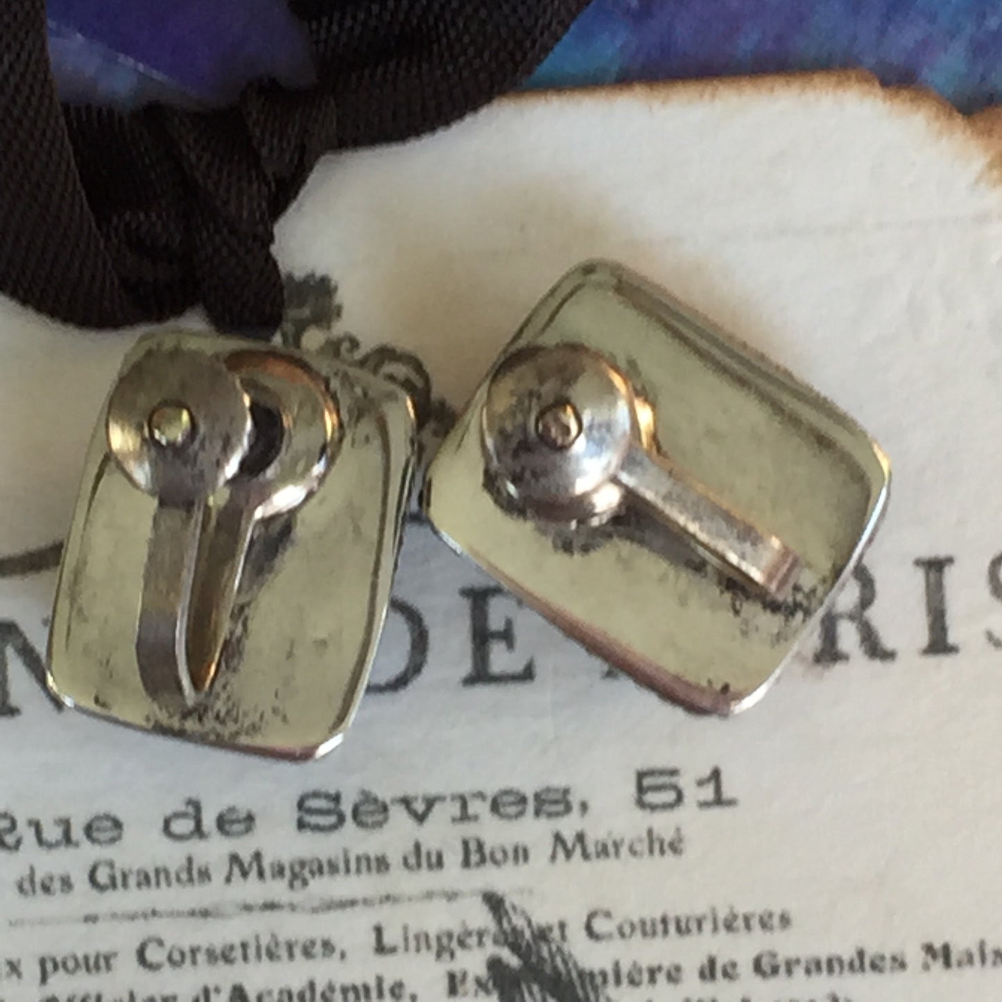 Sterling Silver and Onyx Earrings - Lady Slippers