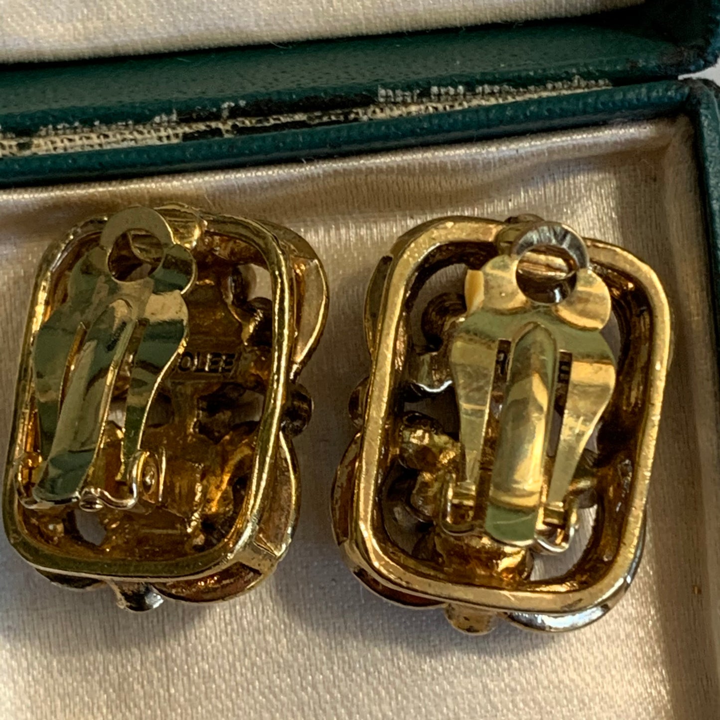 Vintage Carolee Rhinestone & Pearl Earrings