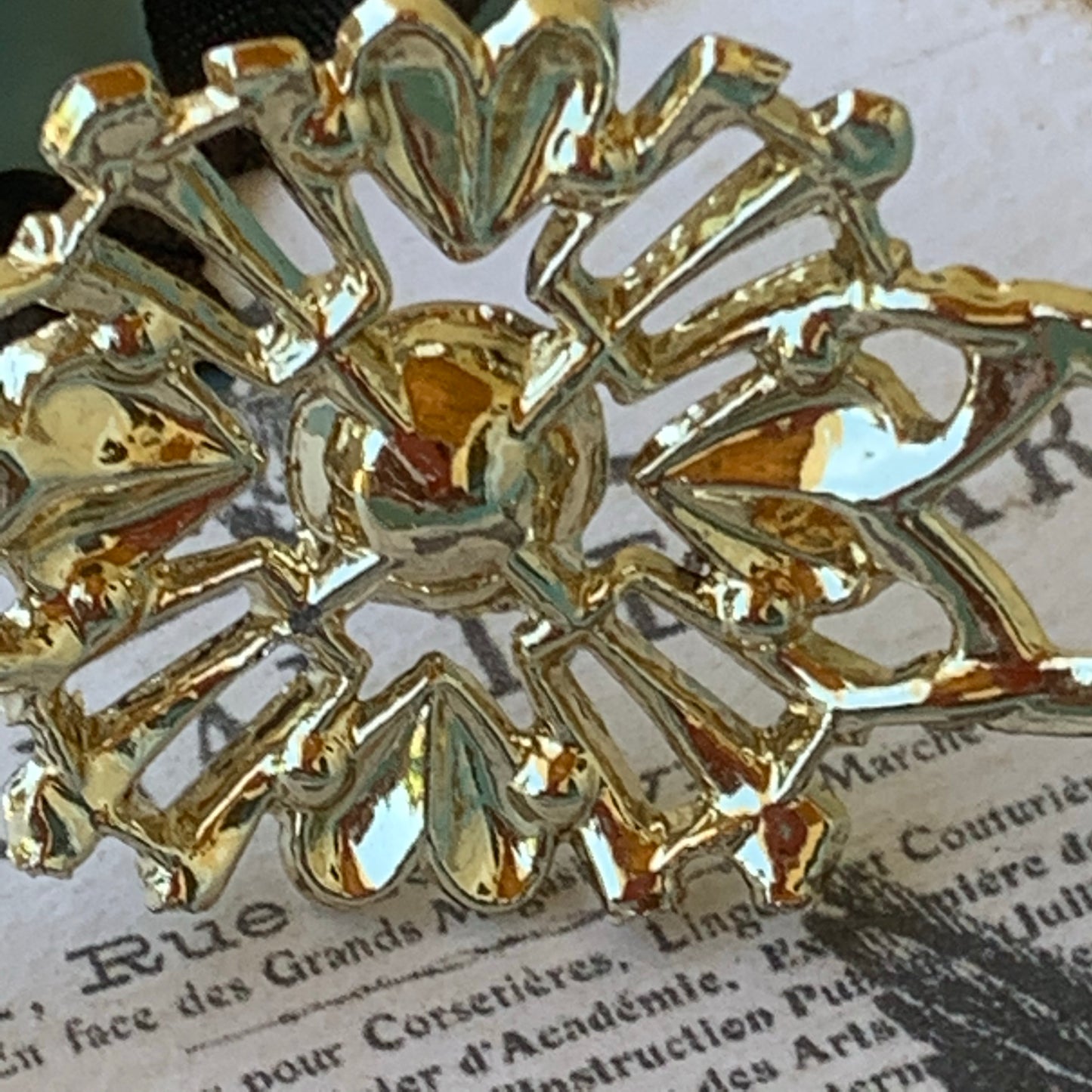 Vintage S & G 5th Ave Red Rhinestone Bracelet