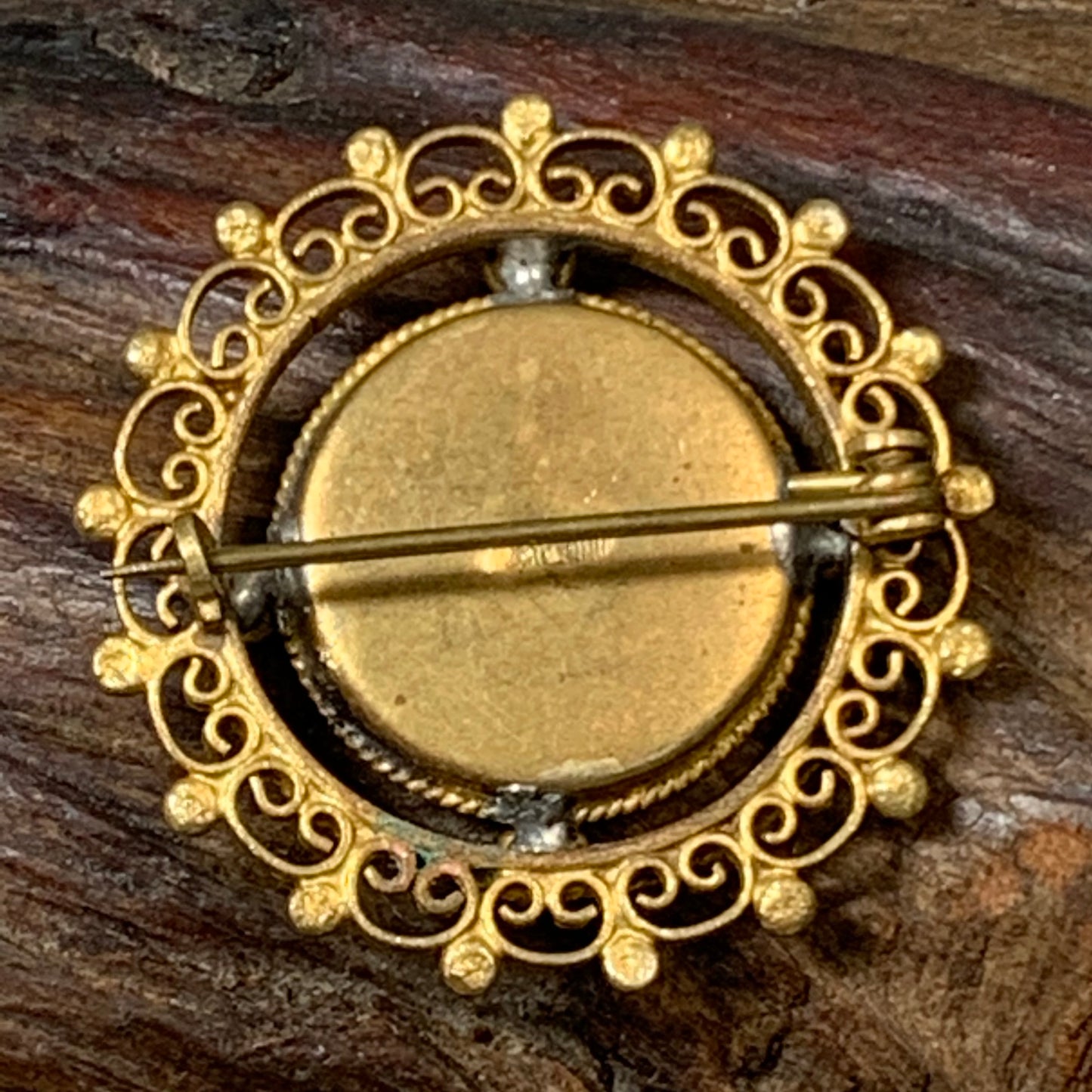 Vintage Italian Micro Mosaic Pin