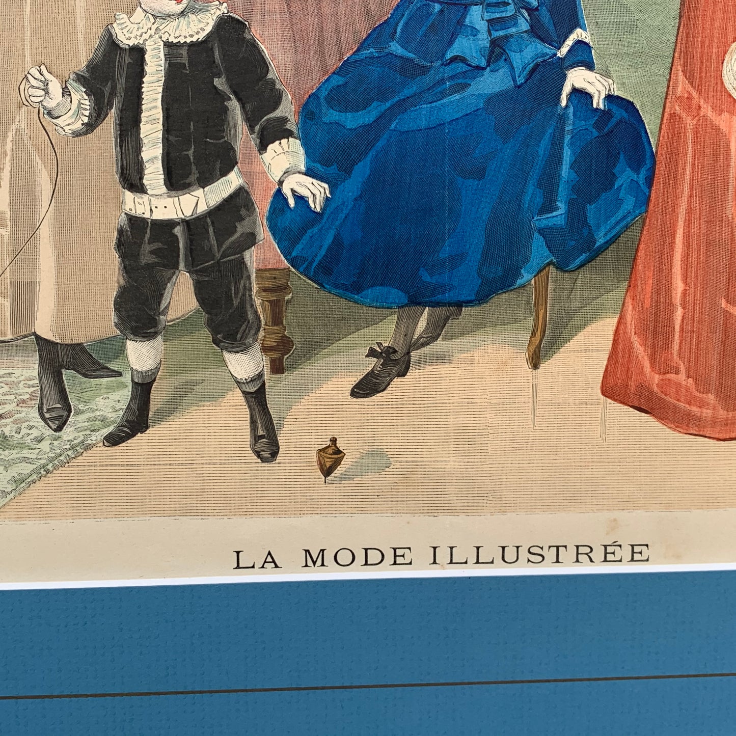 Antique 1897 La Mode Illustree French Fashion Plate Family