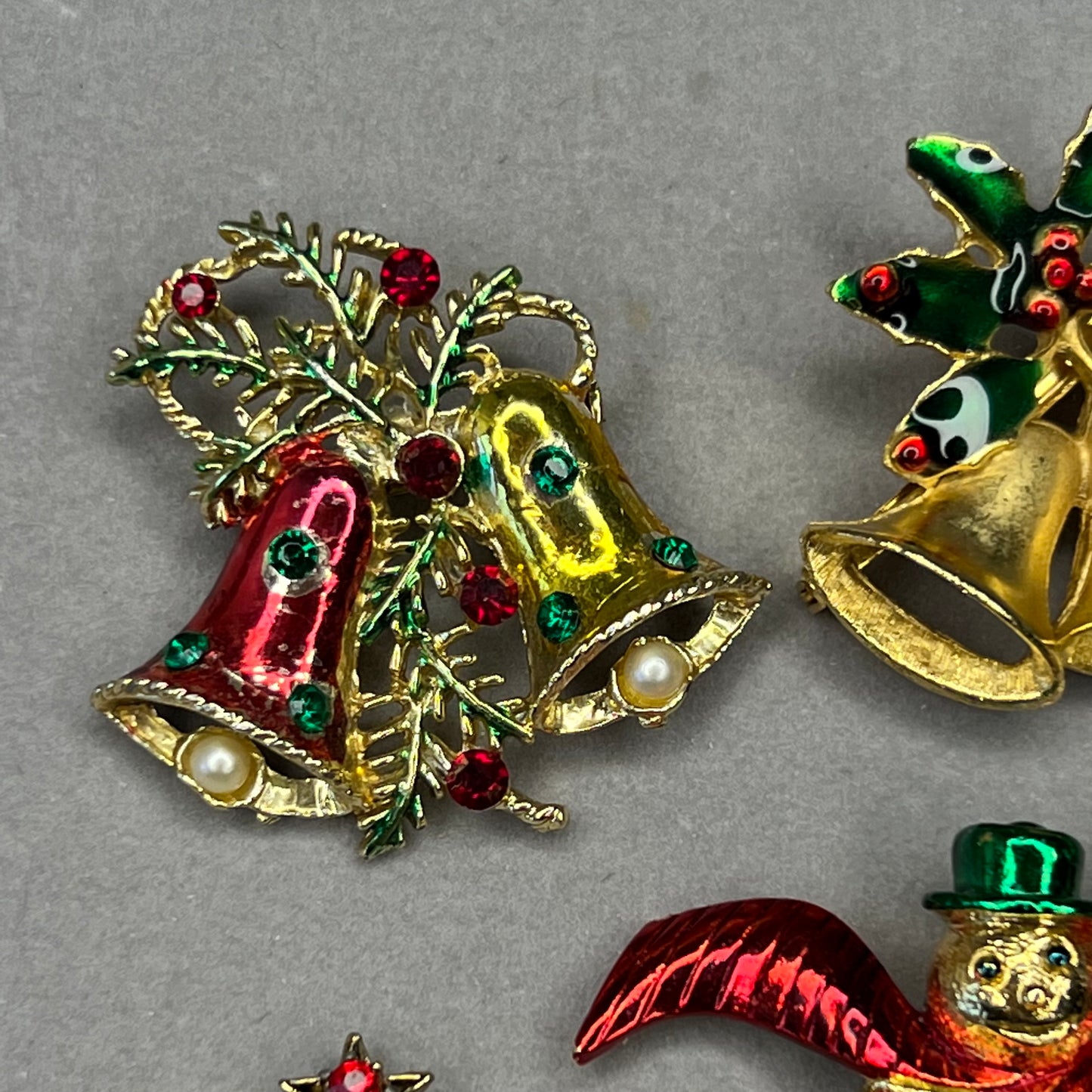 Collection of Vintage Christmas Pins