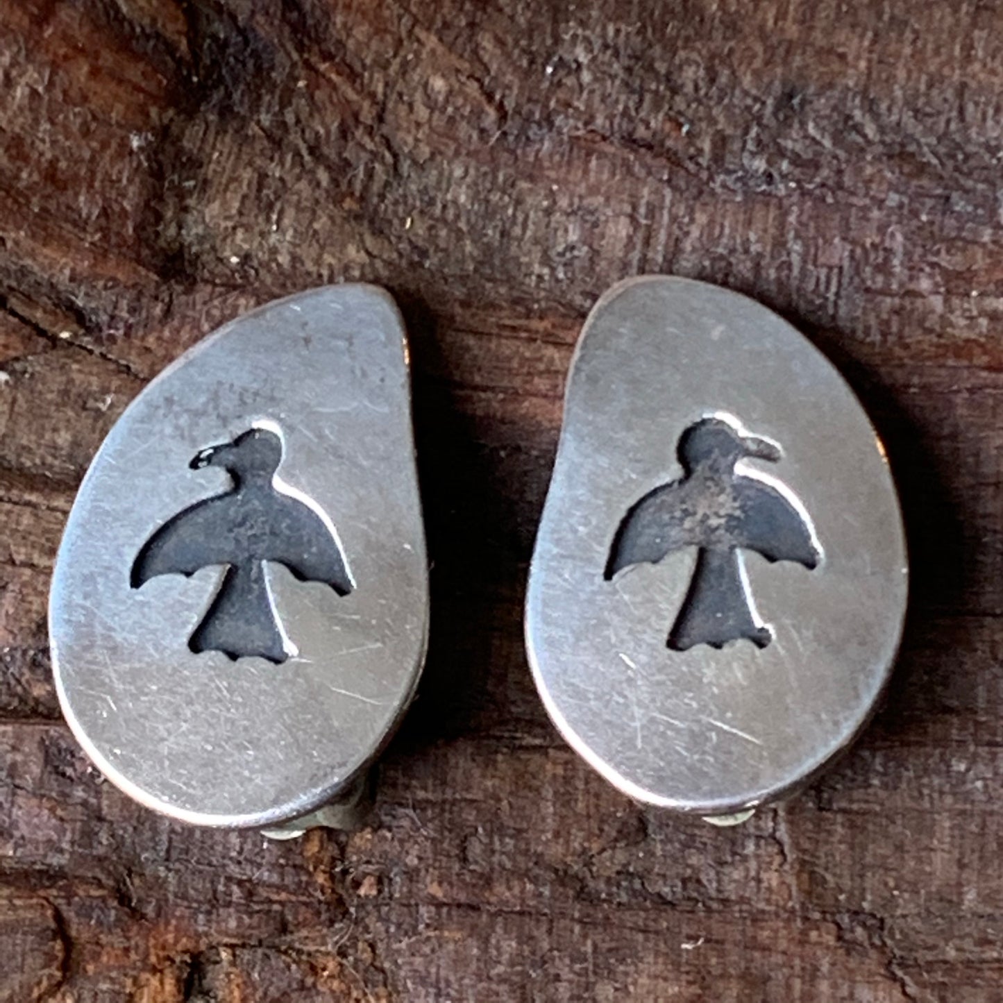 Vintage Sterling Silver Thunderbird Earrings