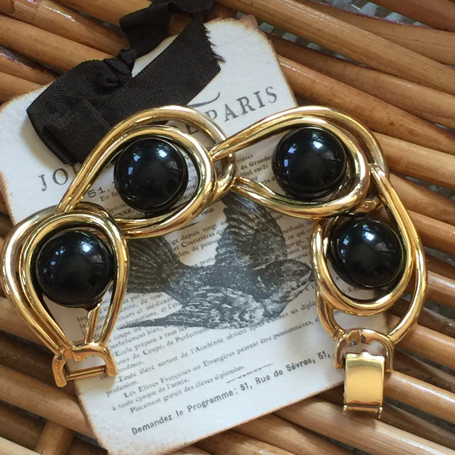 Vintage Givenchy Paris, NY Bracelet - Lady Slippers