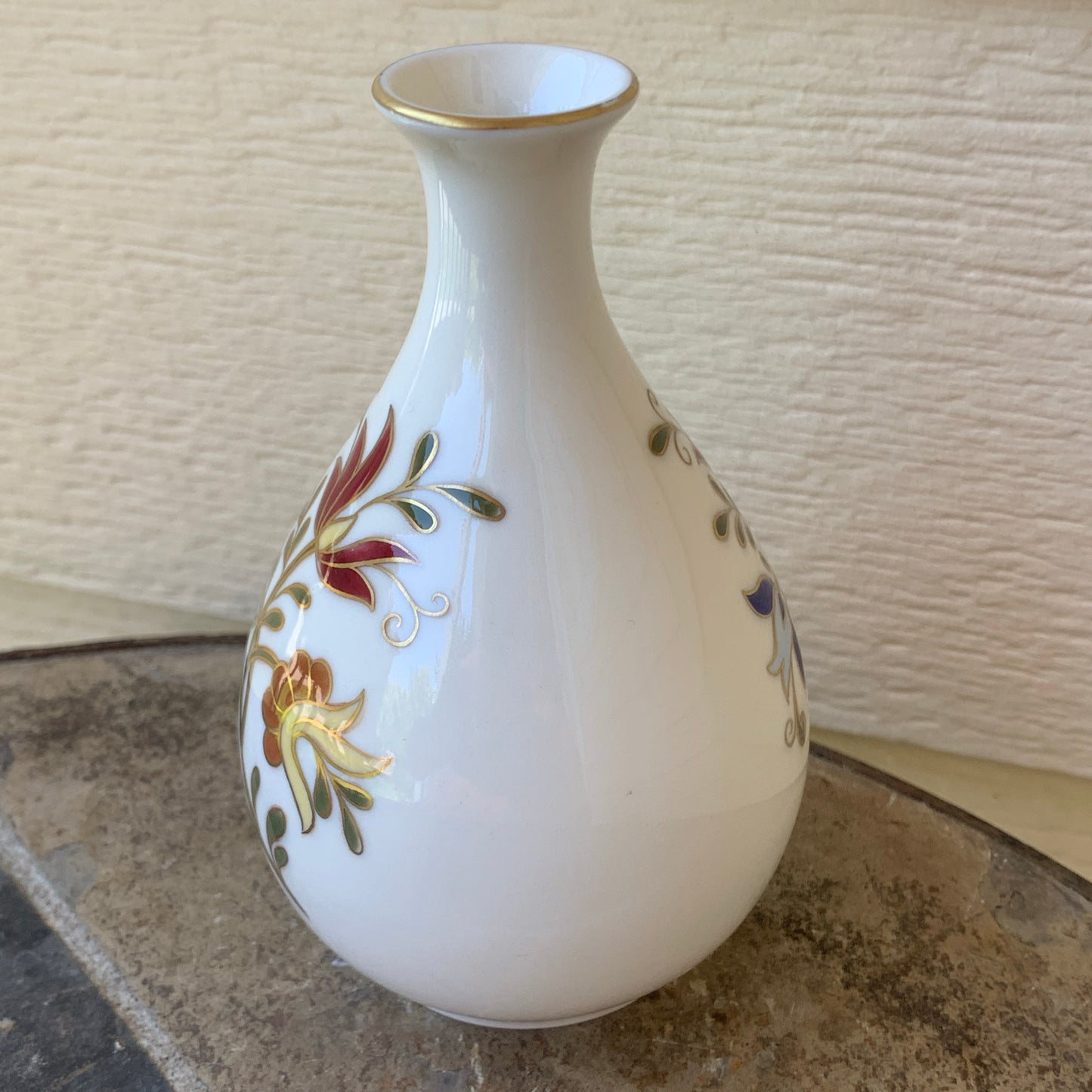 Vintage Zsolvay Hungary Porcelain Magyari Mani Vase Hand Painted Details