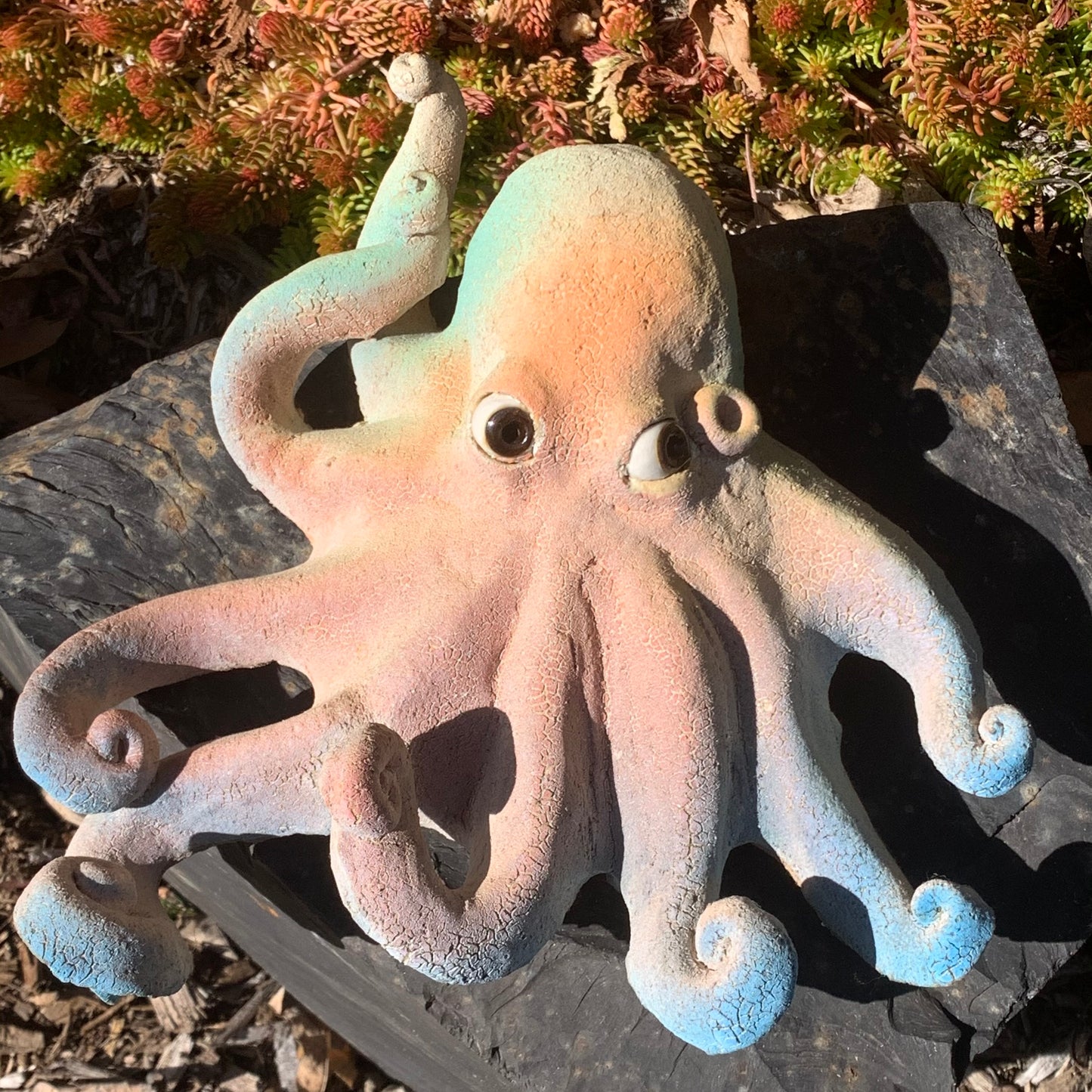 Original Alan & Rosemary Bennett Octopus Wall Sculpture