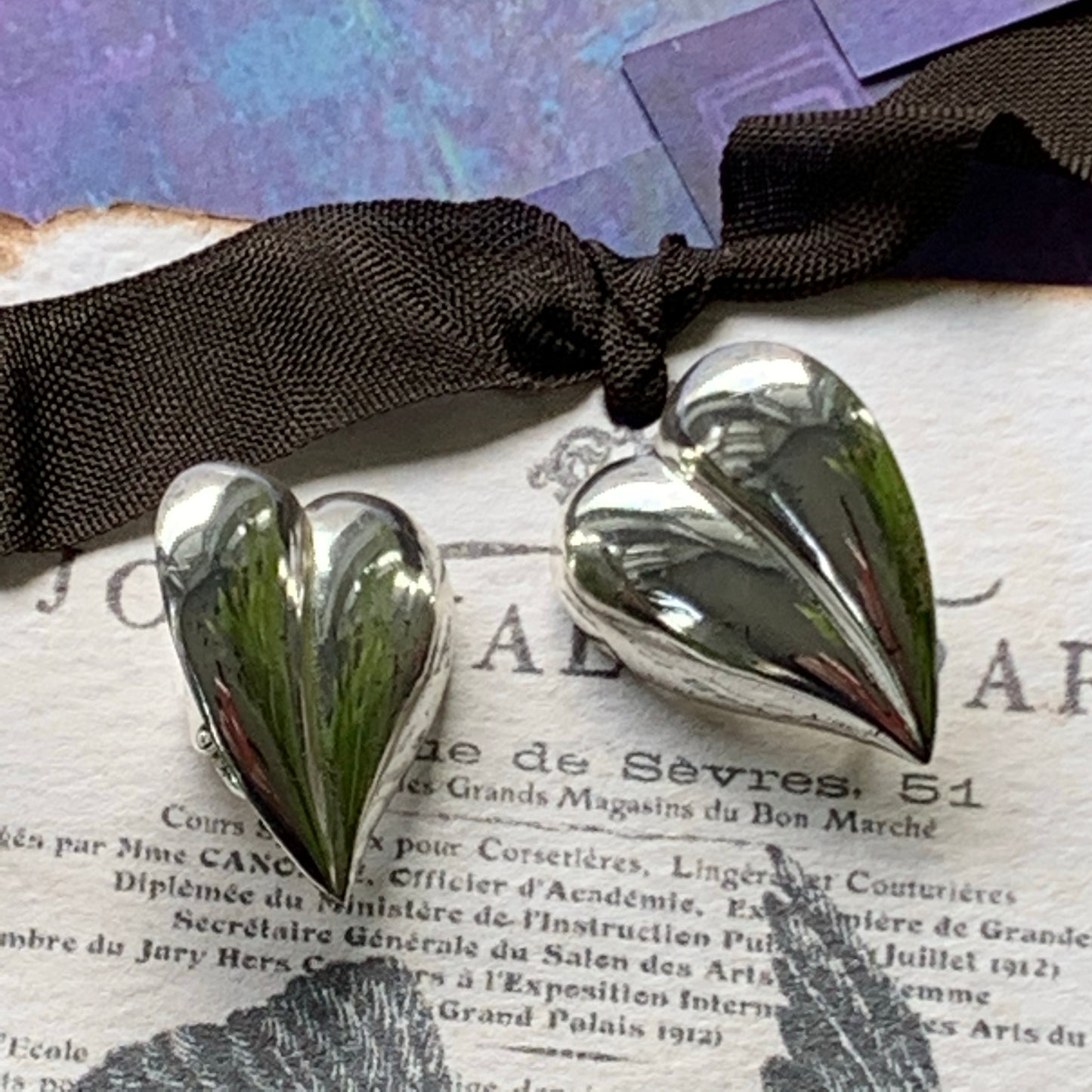 Sterling Silver Heart Earrings - Lady Slippers