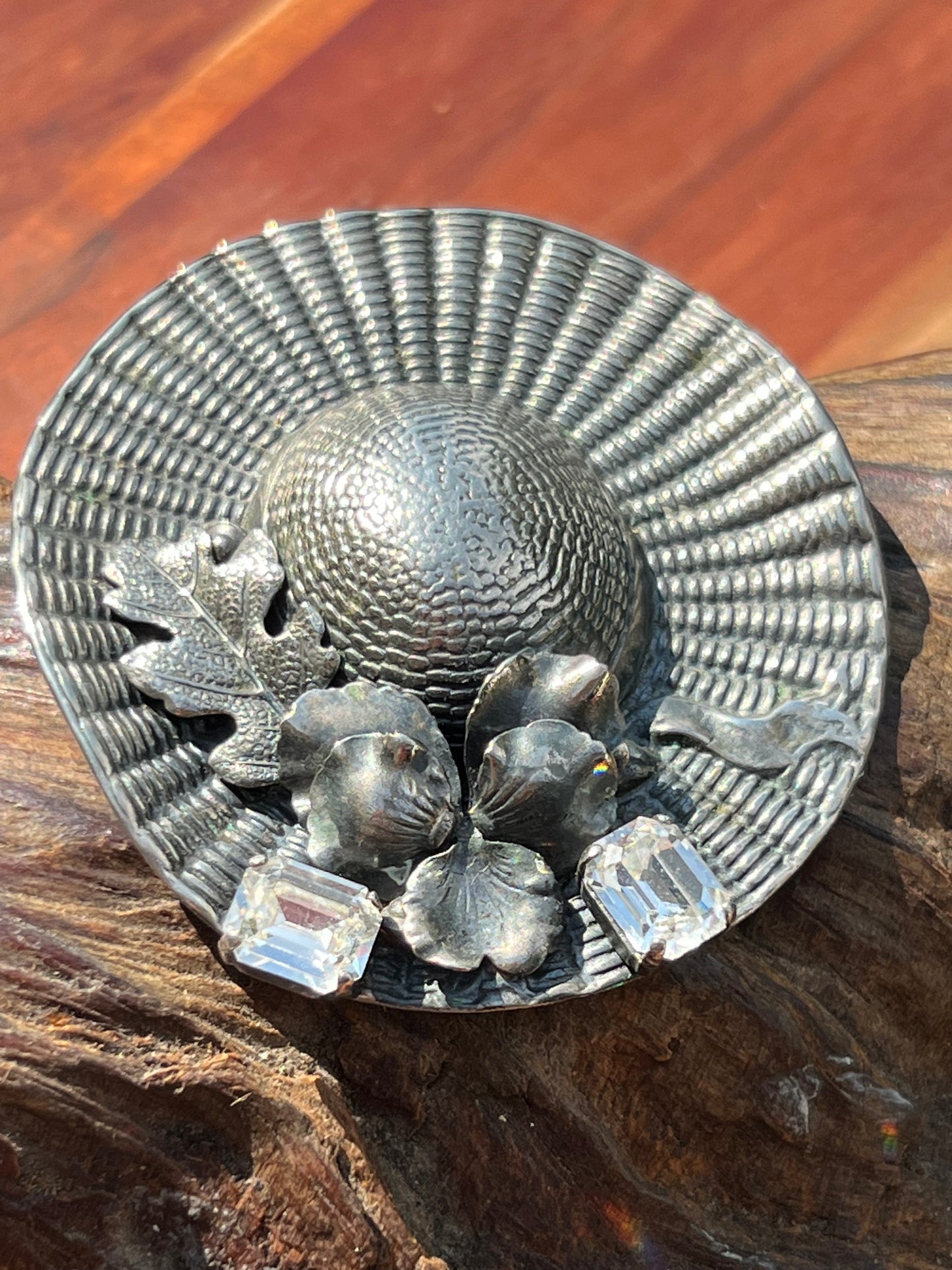 Vintage Ermani Bullati Pansy Sun Bonnet Pin