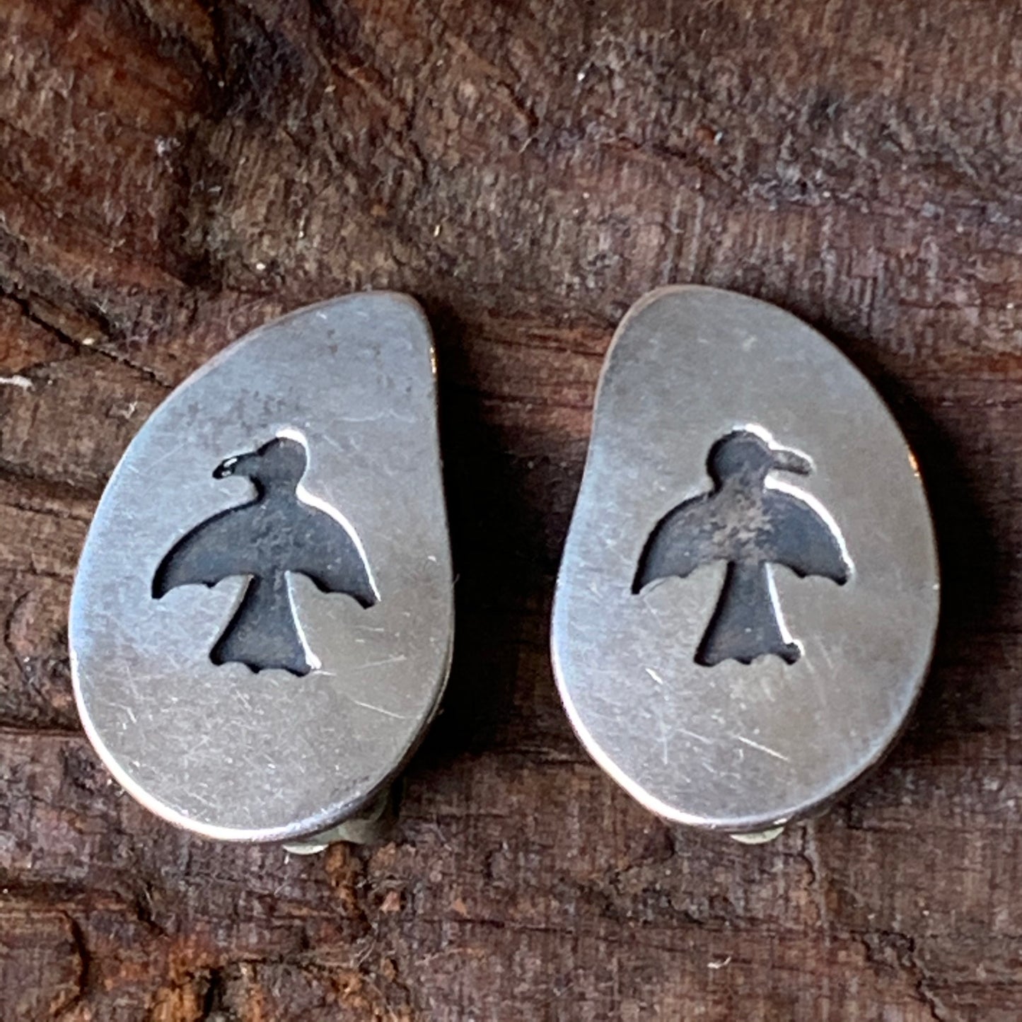 Vintage Sterling Silver Thunderbird Earrings