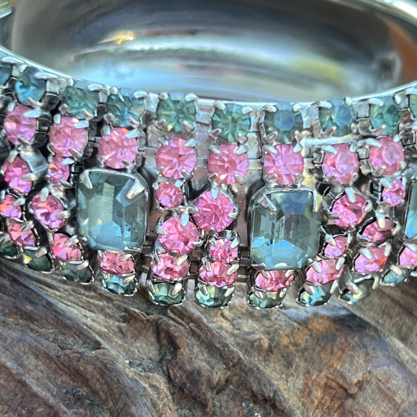 Vintage By Gale Rhinestone Cuff Bracelet