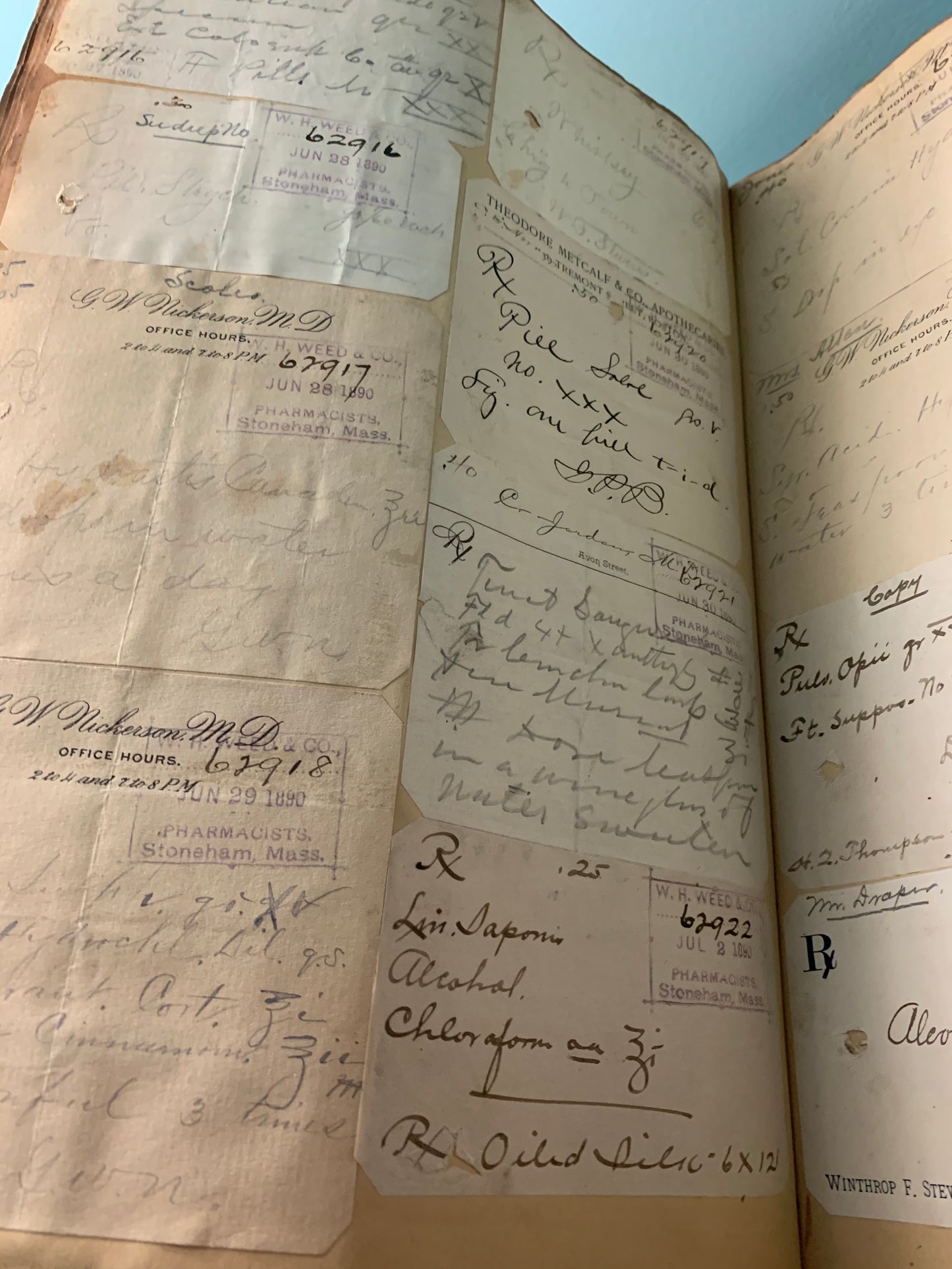 Antique 1889-1892 Druggist Prescription Book -180 PGS+, Hundreds of RX's